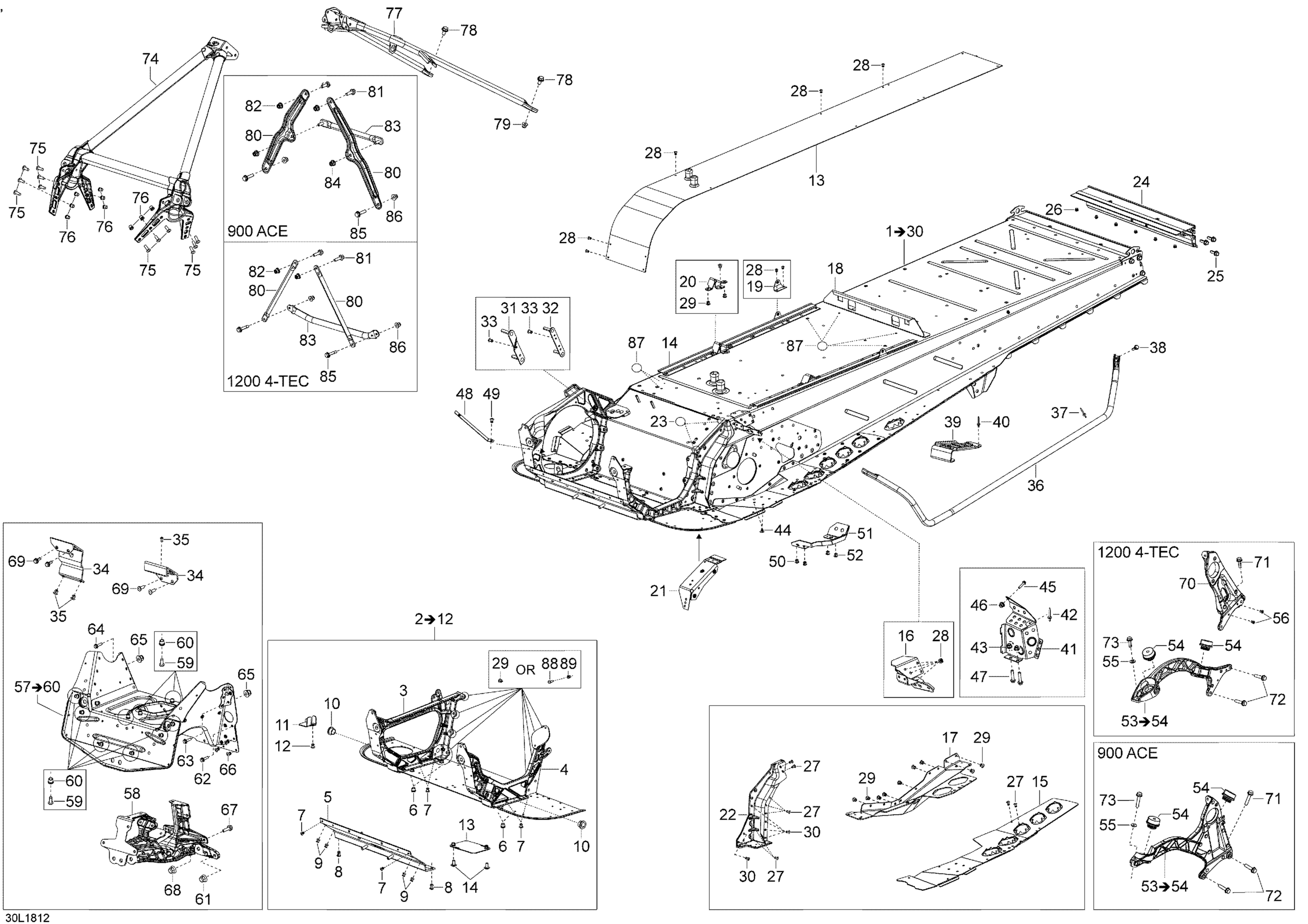 Схема узла: Frame 69RANGER - 900 ACE