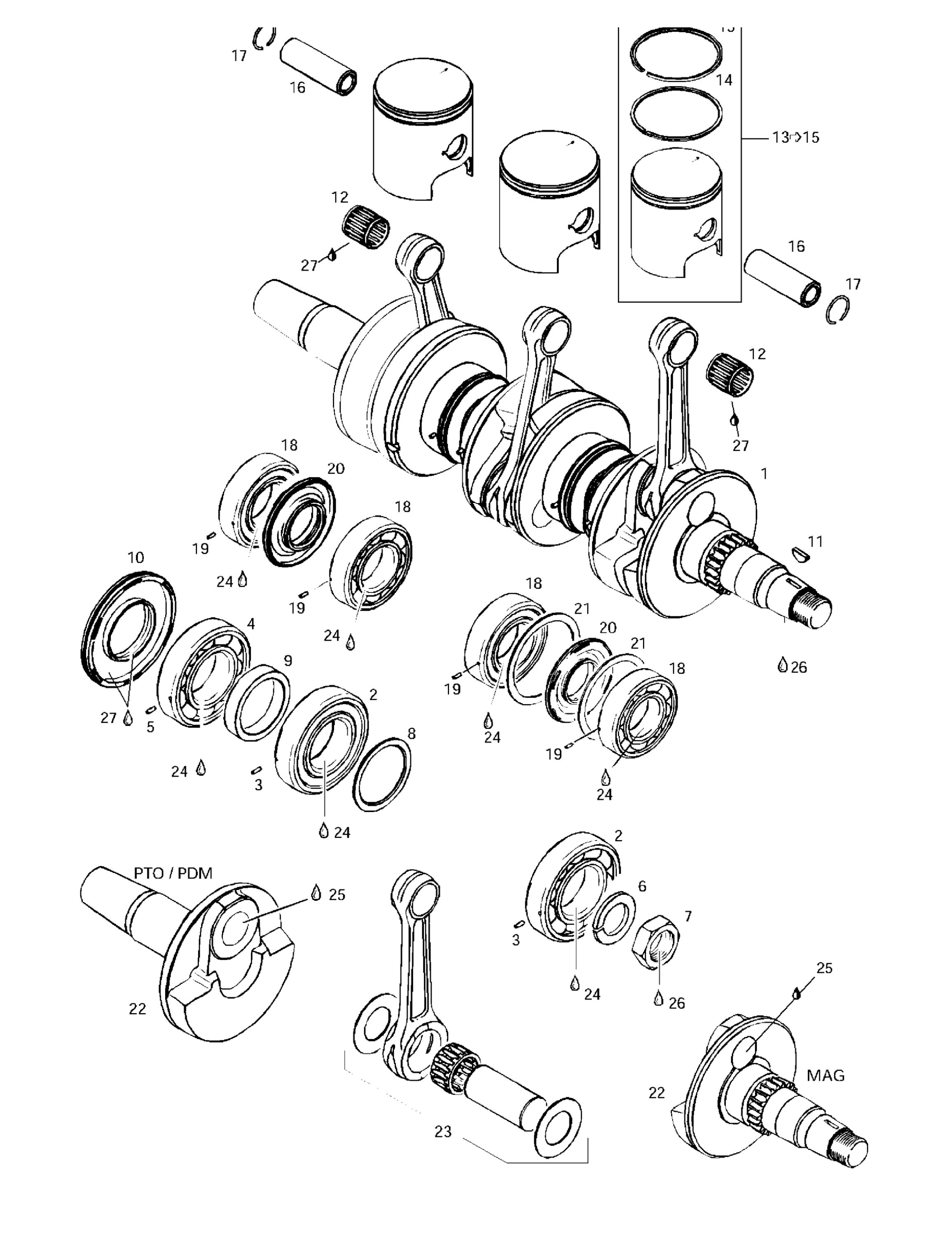 Crankshaft And Pistons