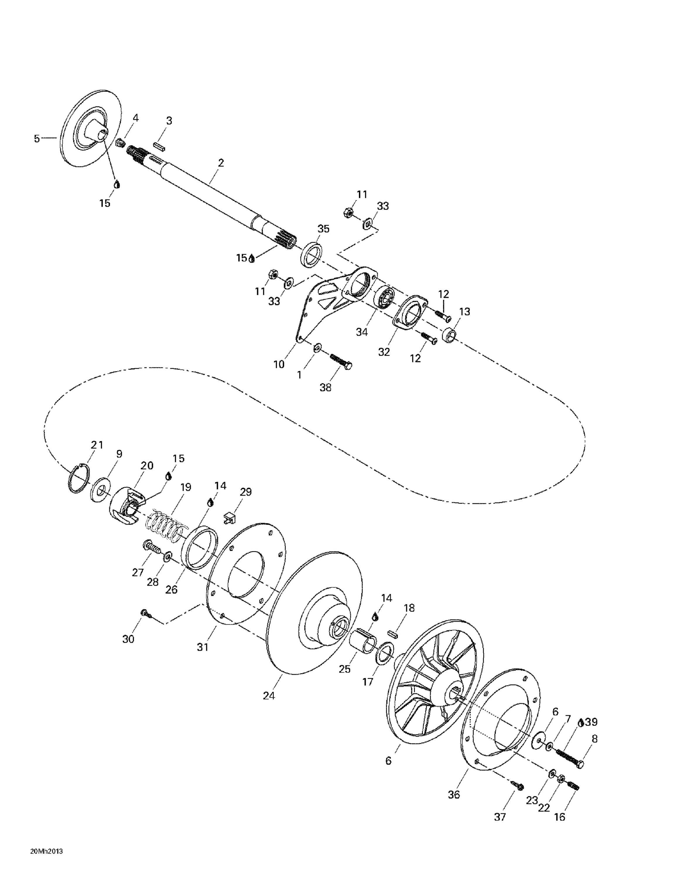 Схема узла: Driven Pulley