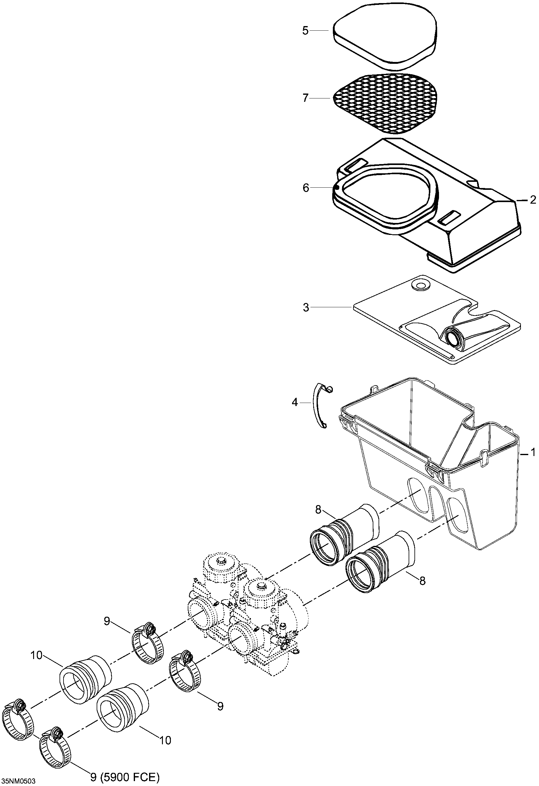 Схема узла: Air Intake System, 6900