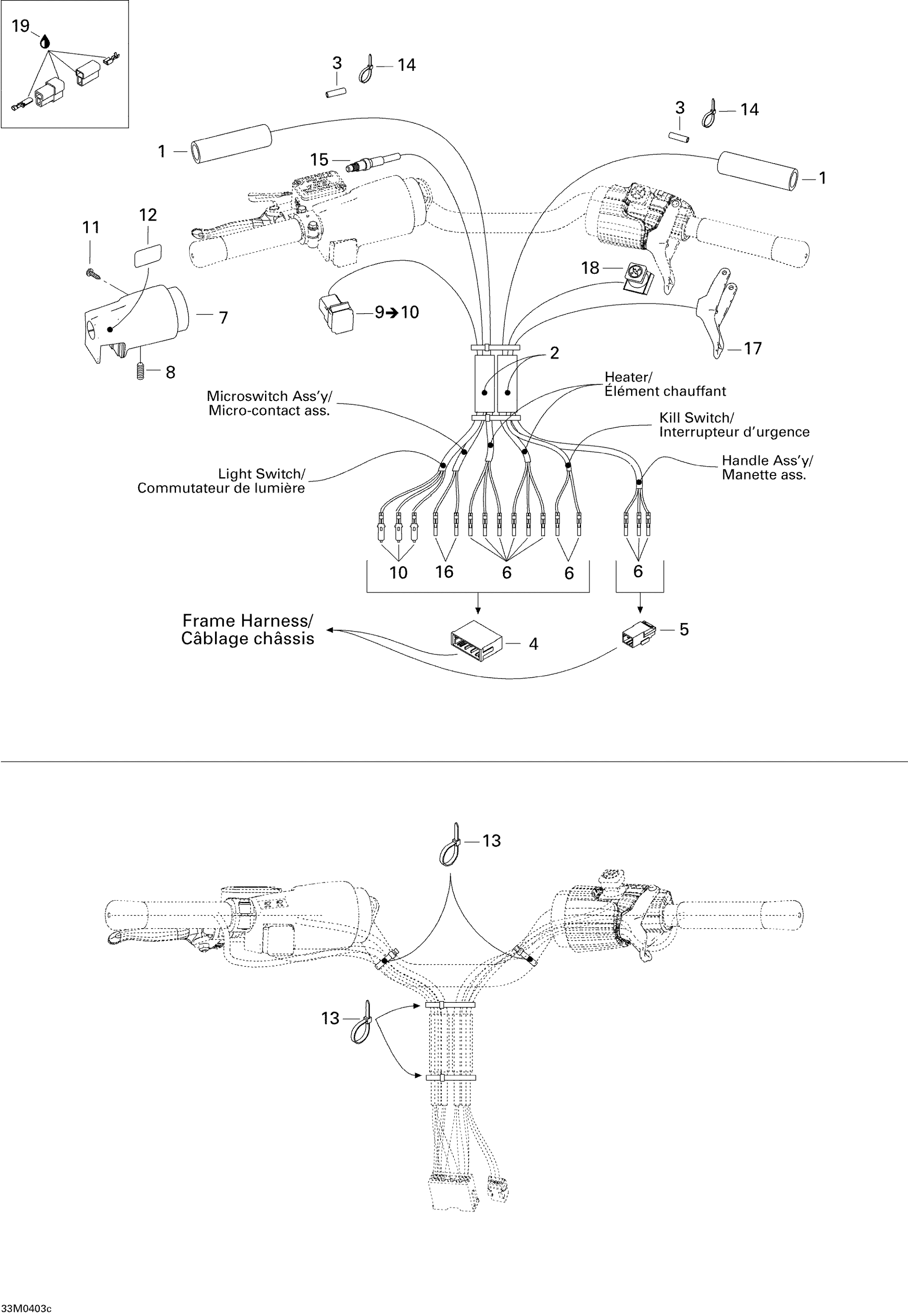 Схема узла: Steering Harness SUMMIT 550F