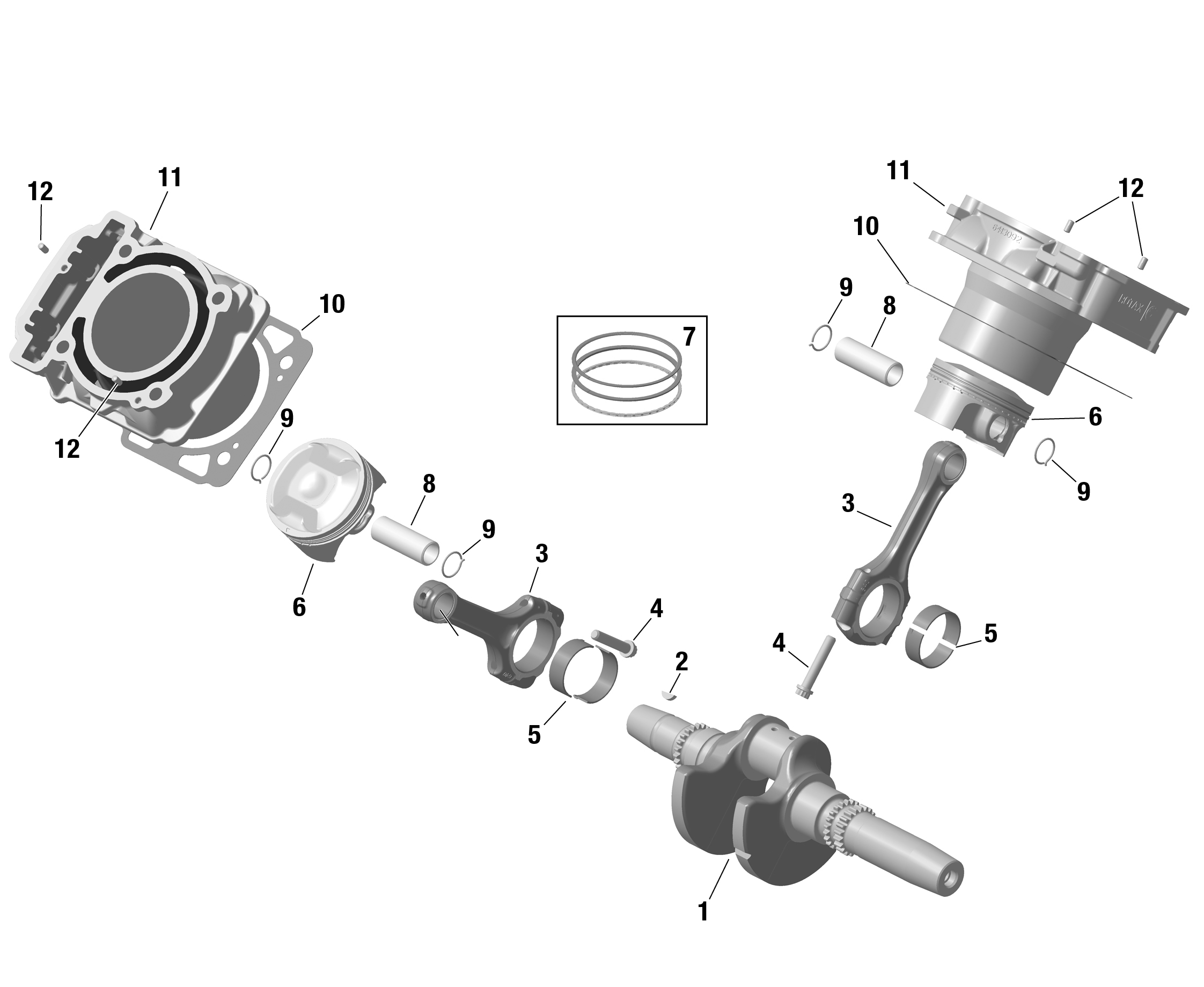 ROTAX - Crankshaft, Pistons and Cylinder