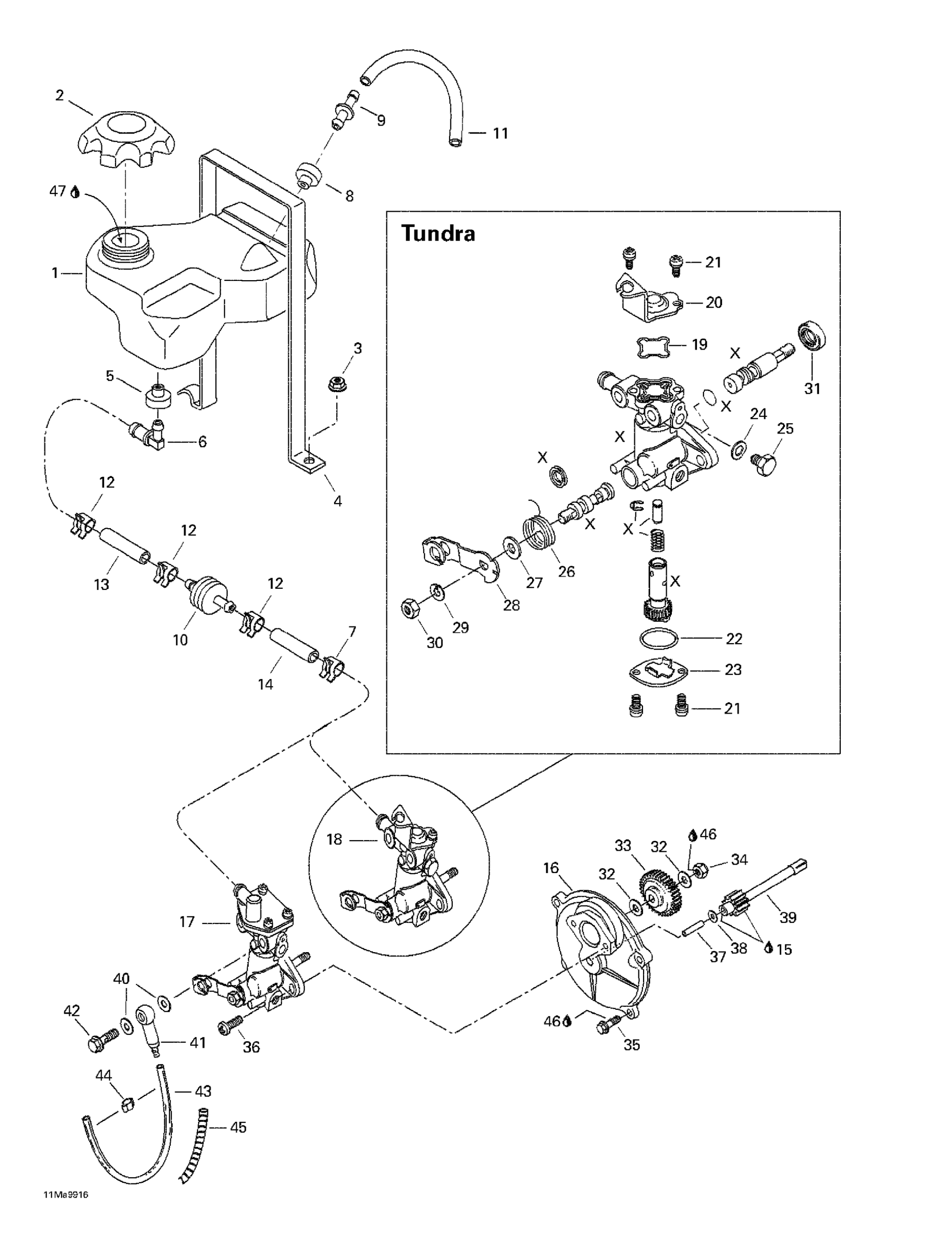 Схема узла: Oil Injection System