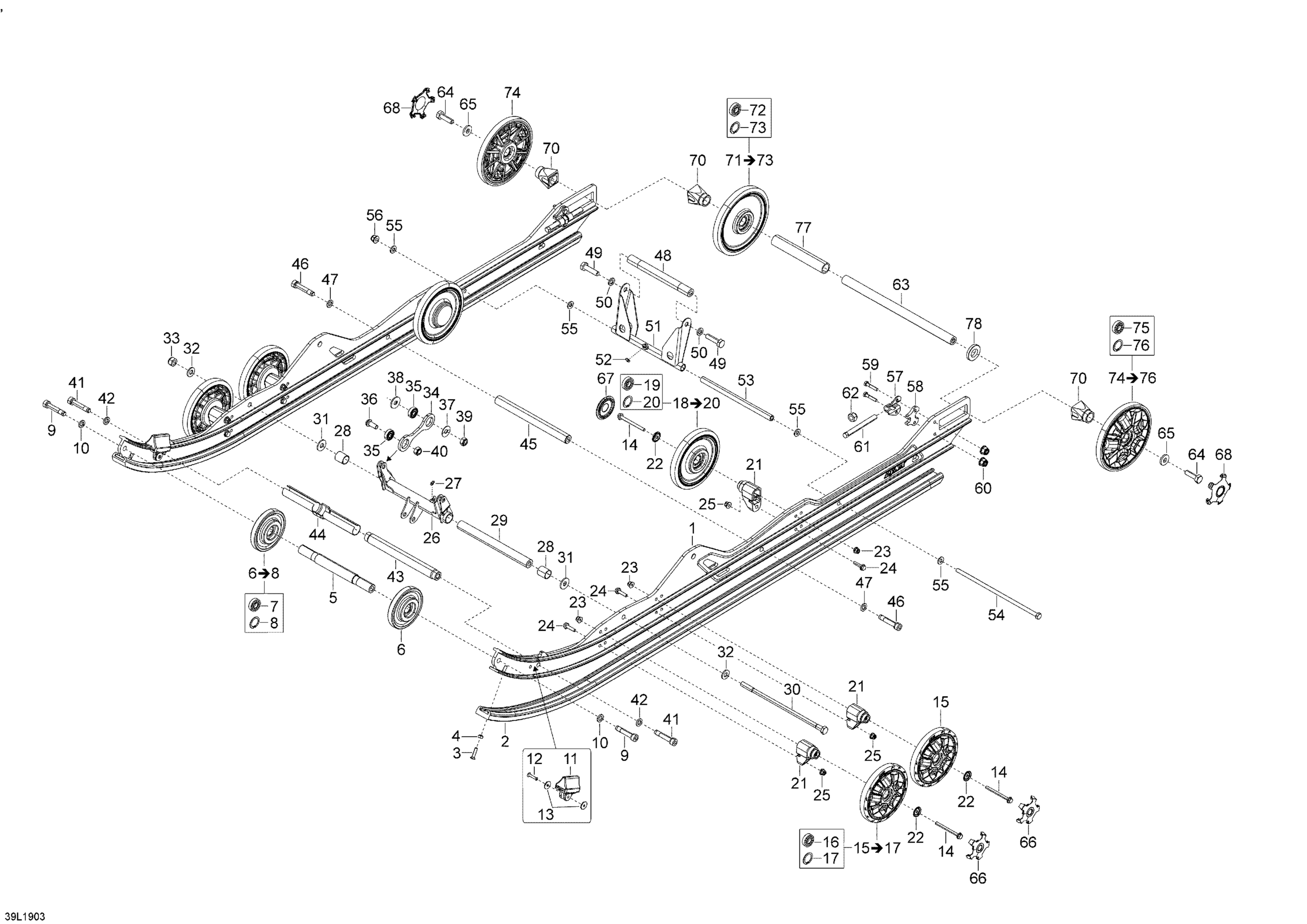 Rear Suspension XTRIM - 600HO E-TEC
