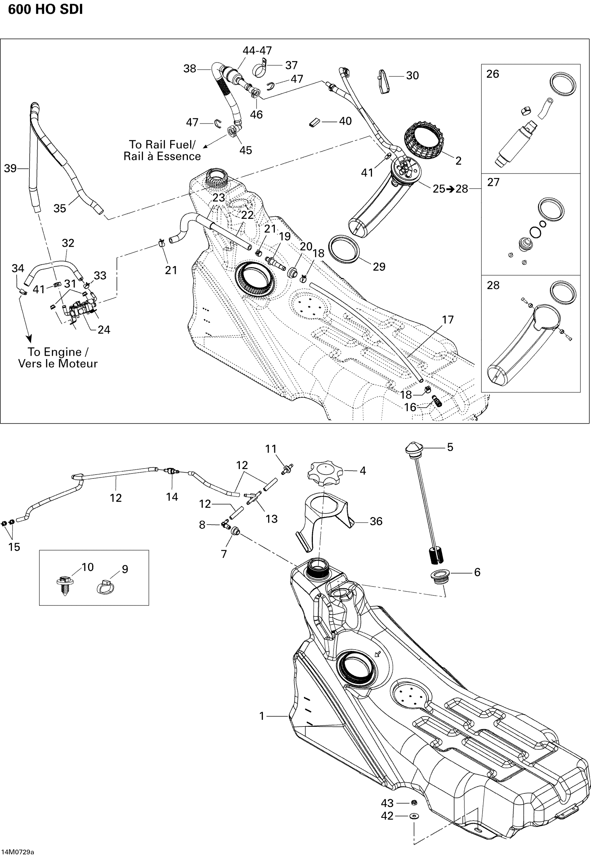 Схема узла: Fuel System 600 HO SDI