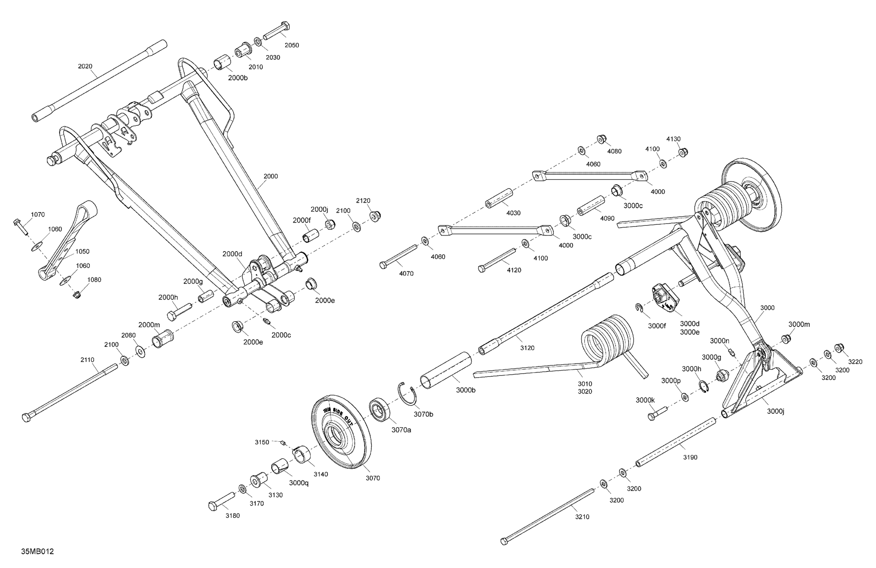 Схема узла: Suspension - Rear - Upper Section