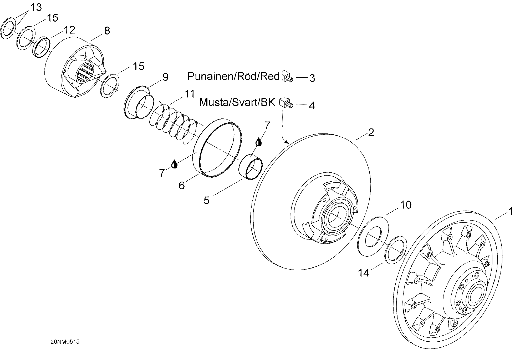 Схема узла: Driven pulley