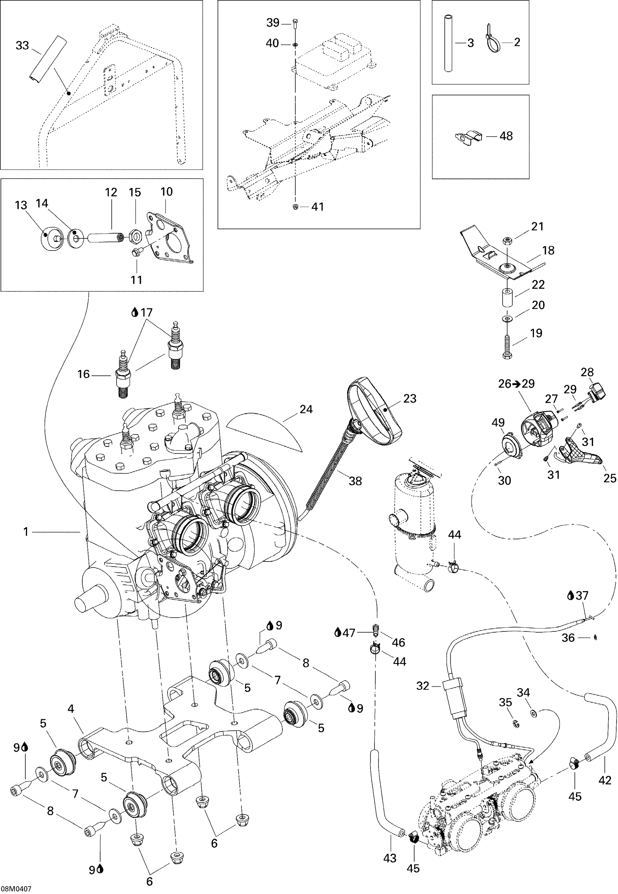 Engine Assembly And Support