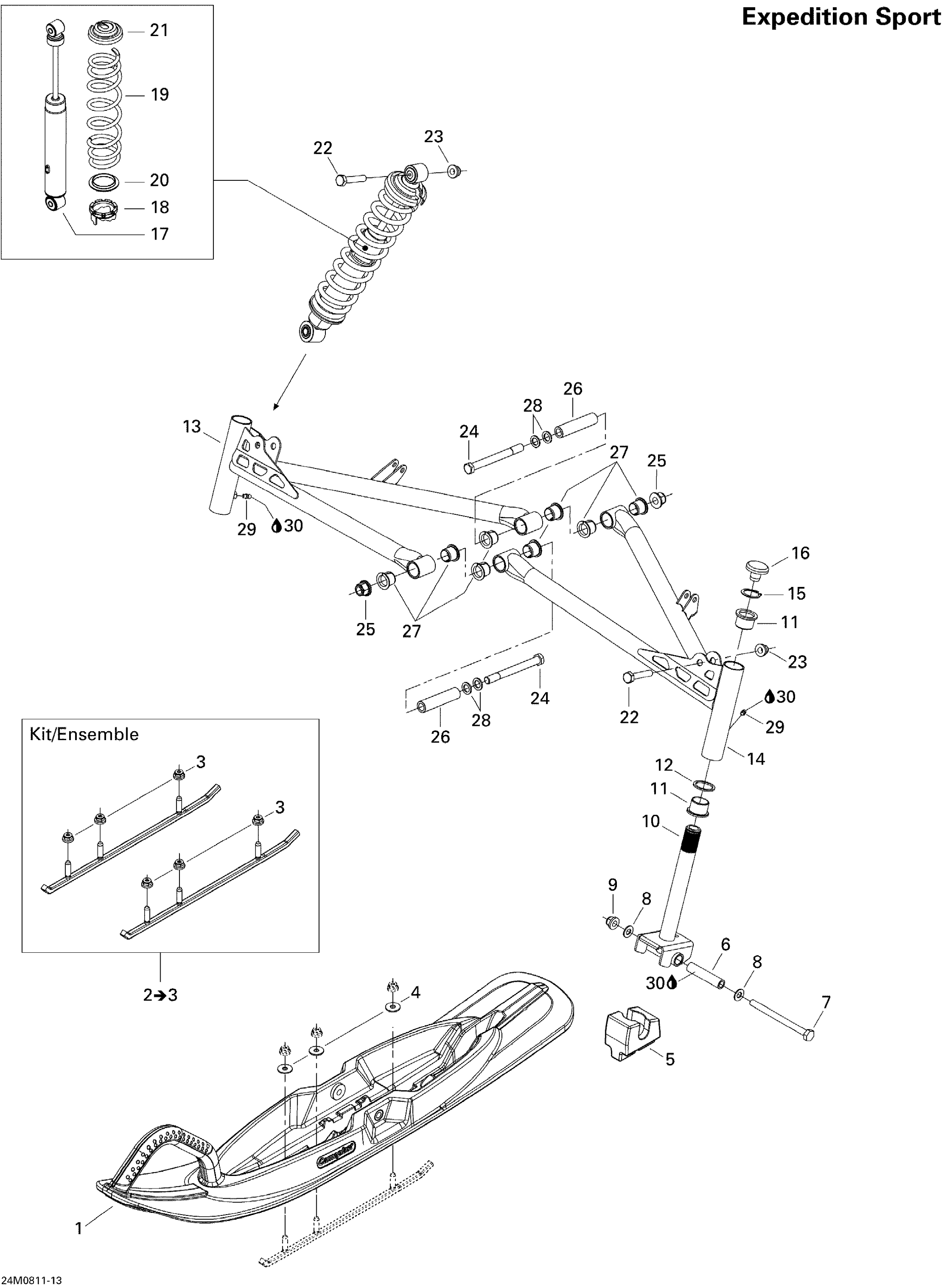 Схема узла: Front Suspension And Ski
