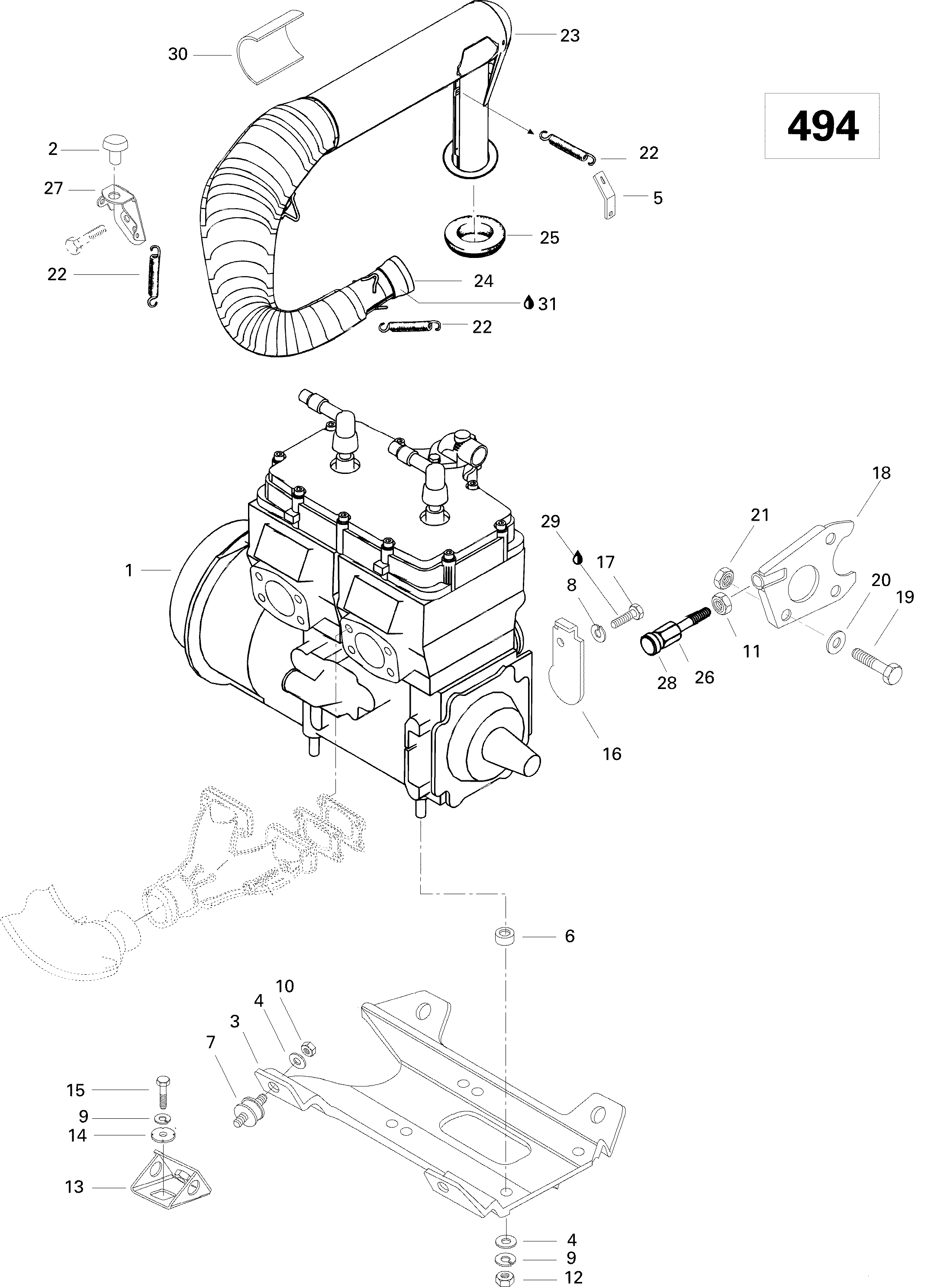 Engine And Engine Support 494