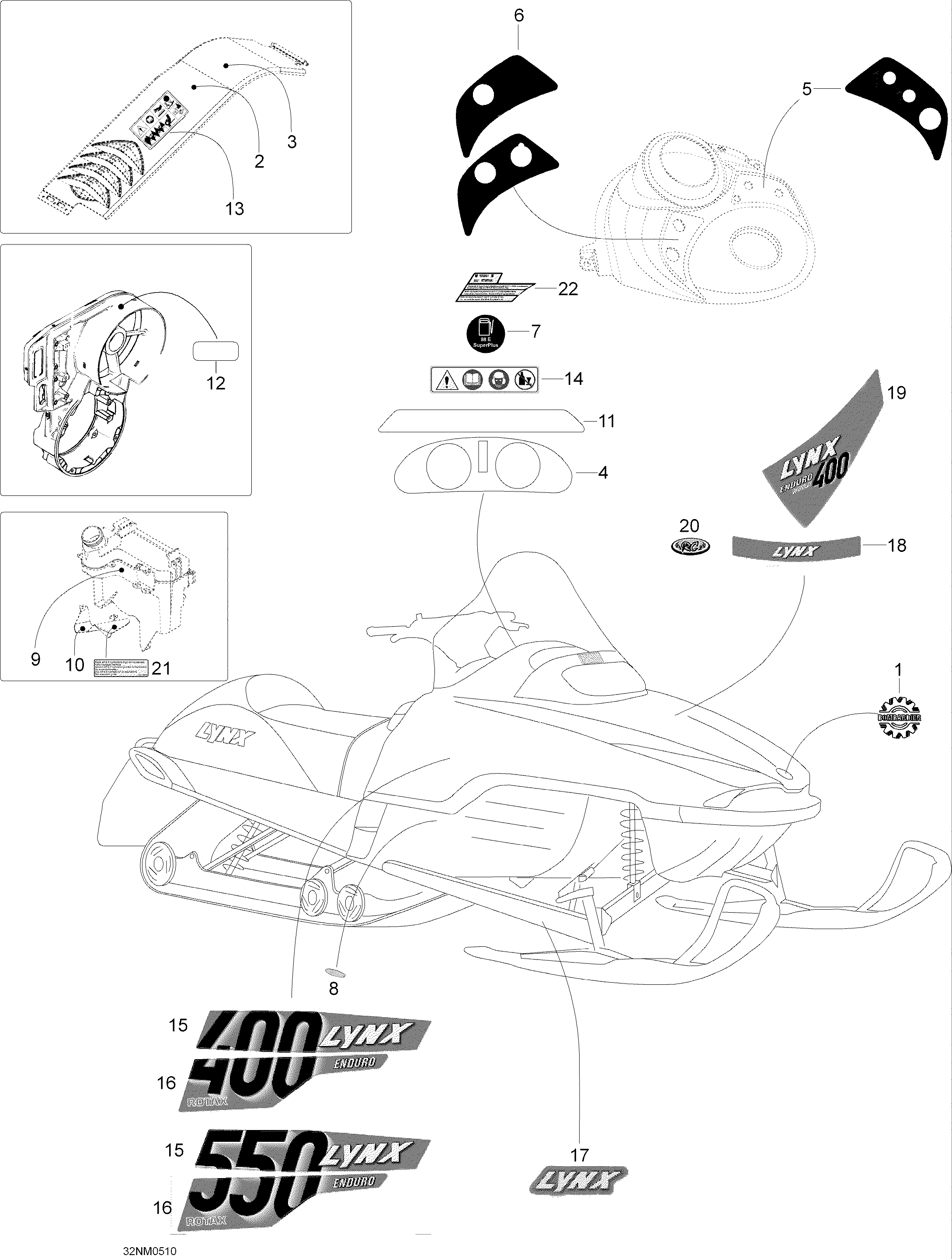 Decals, 550RC