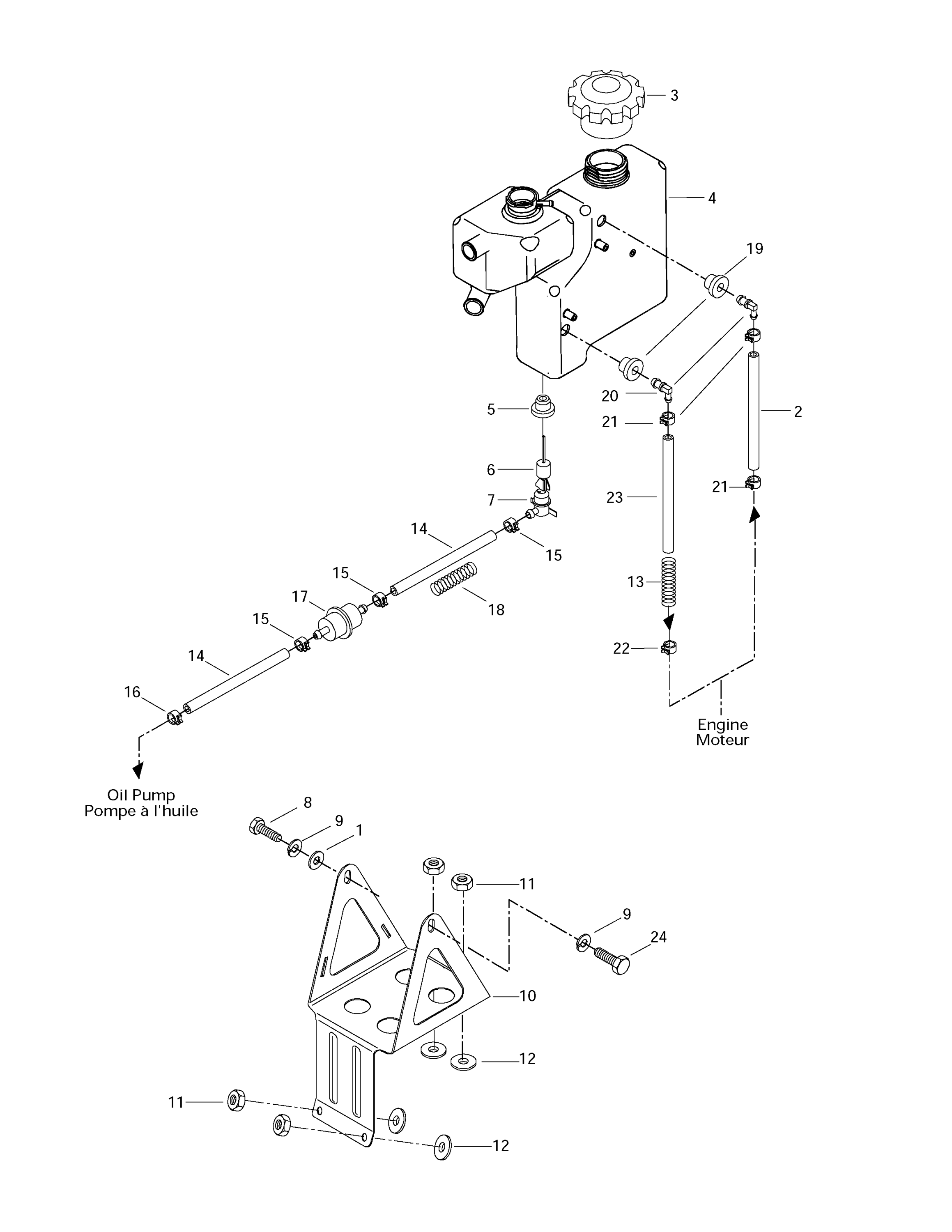 Схема узла: Oil Tank And Support (MX Z 440 LC)