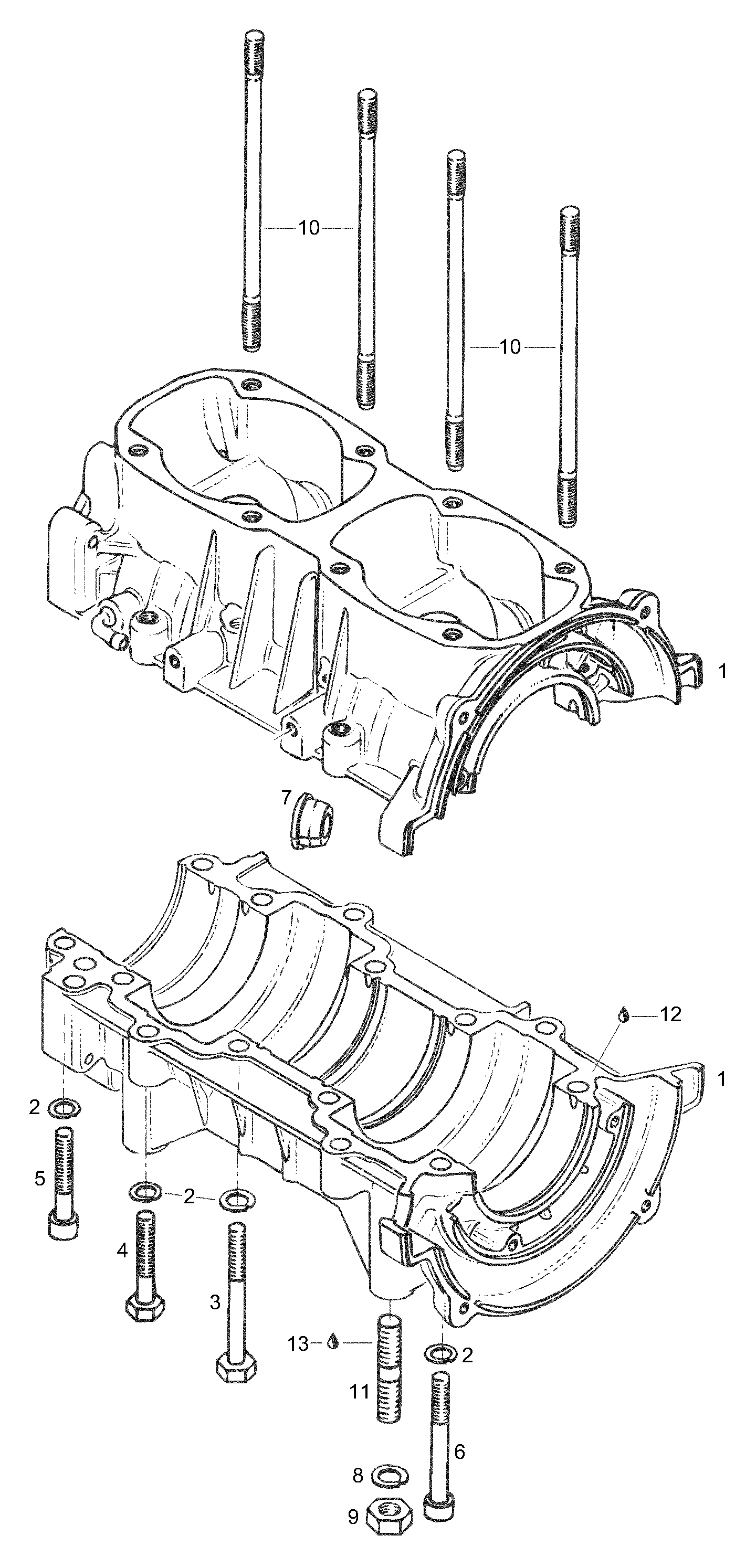 Схема узла: Crankcase