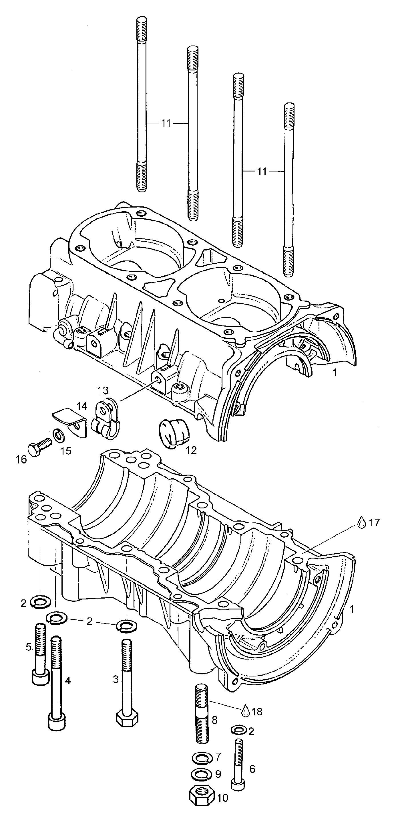 Схема узла: Crankcase