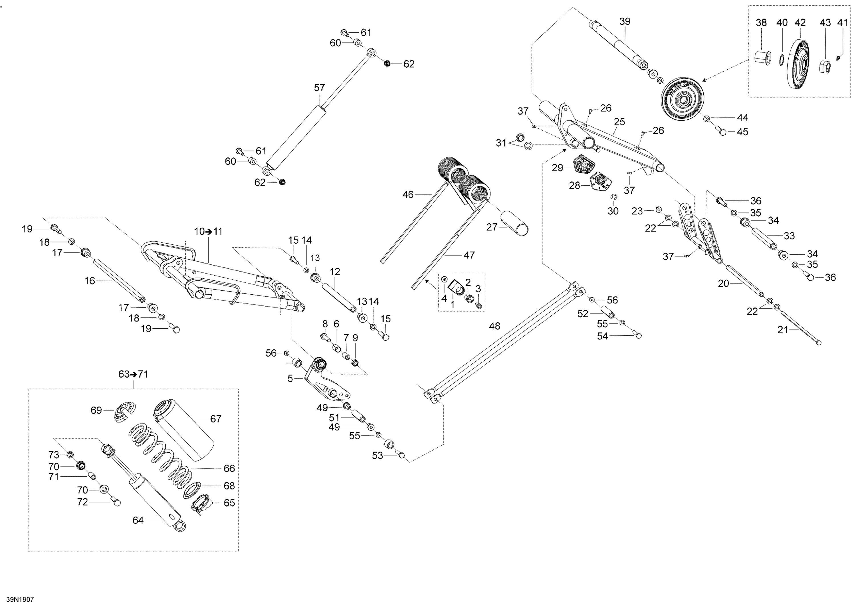 Схема узла: Rear Suspension - Upper Section - SWT