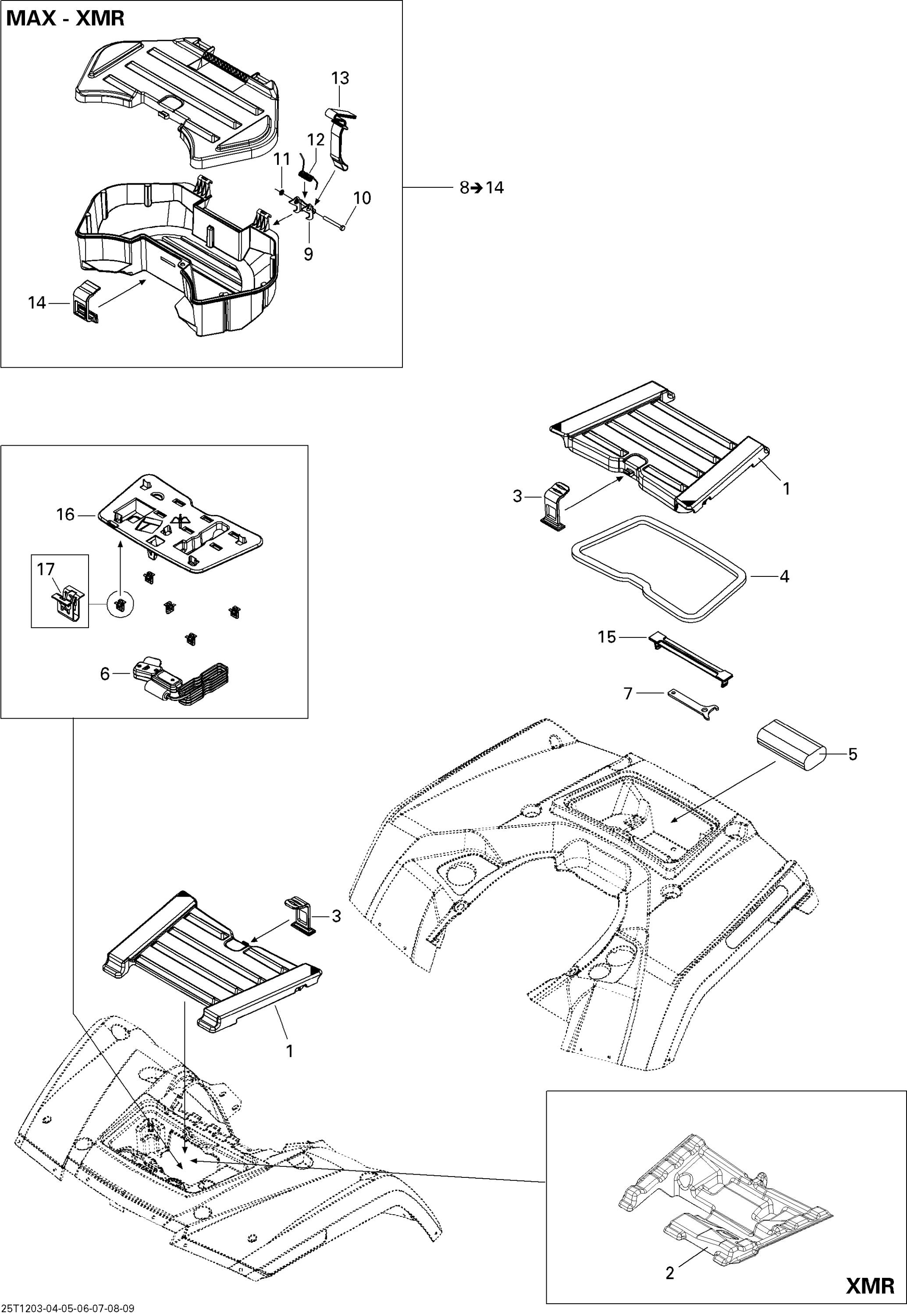 Схема узла: Front and Rear Trays