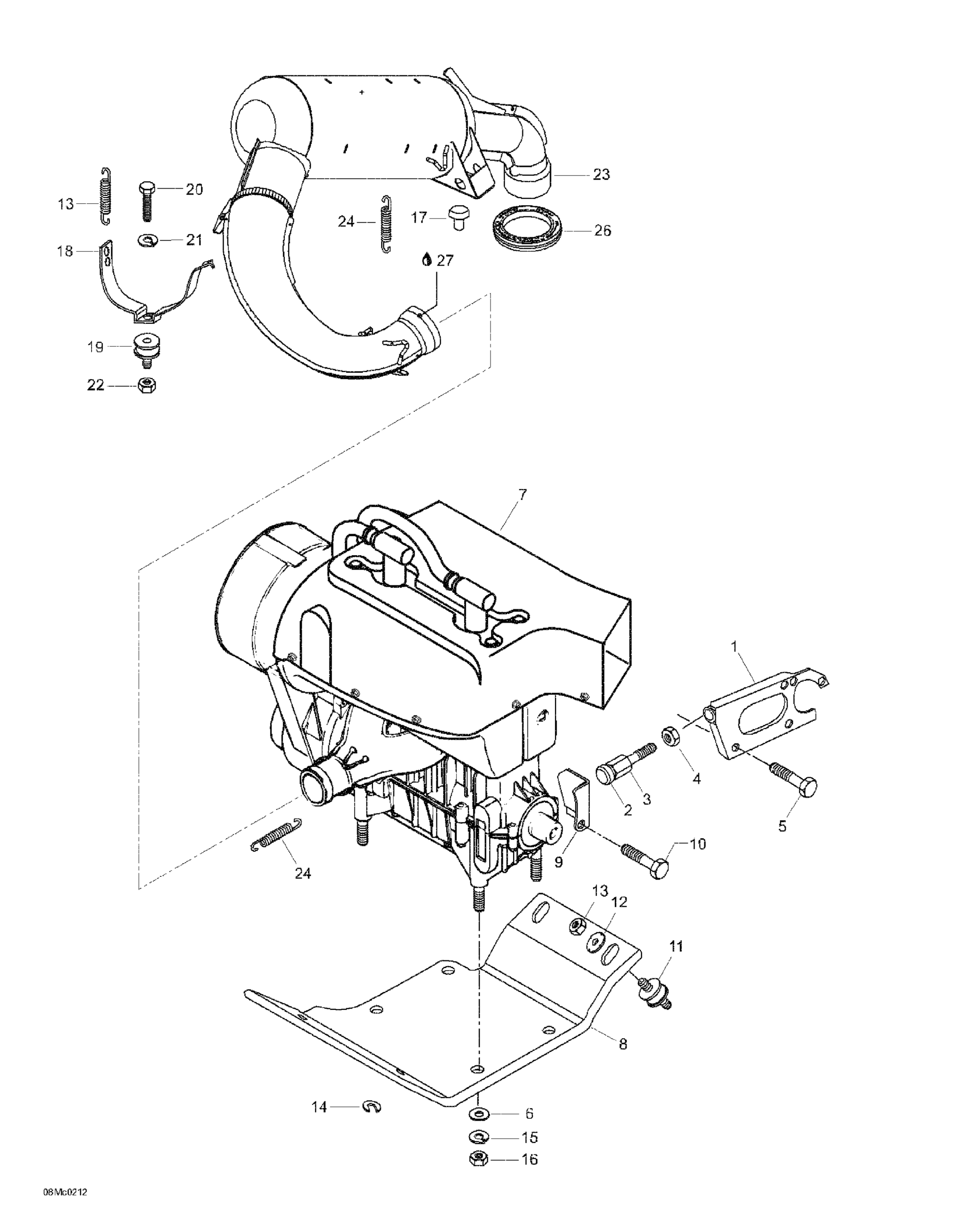 Engine Support And Muffler