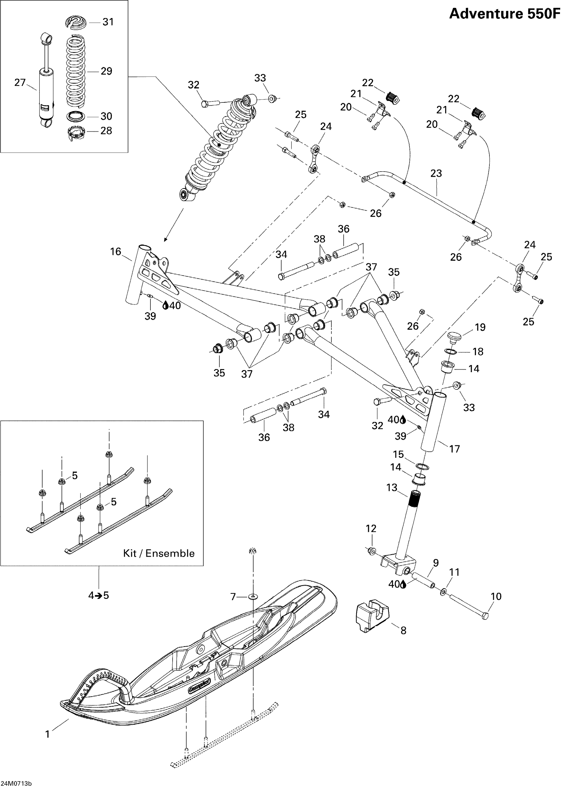Front Suspension And Ski 550F