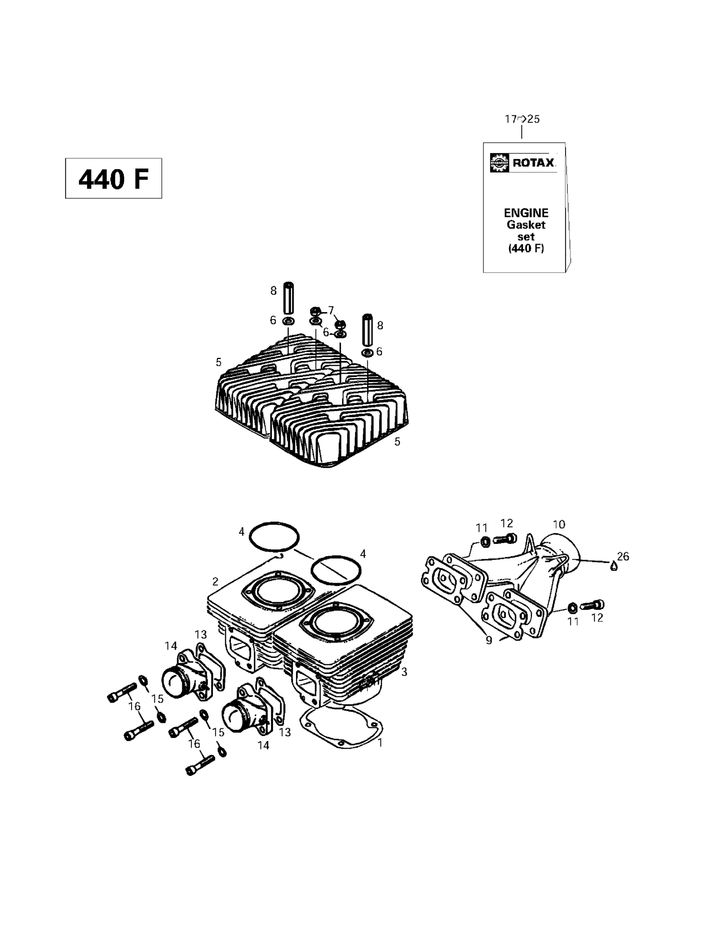 Cylinder, Exhaust Manifold (440F)