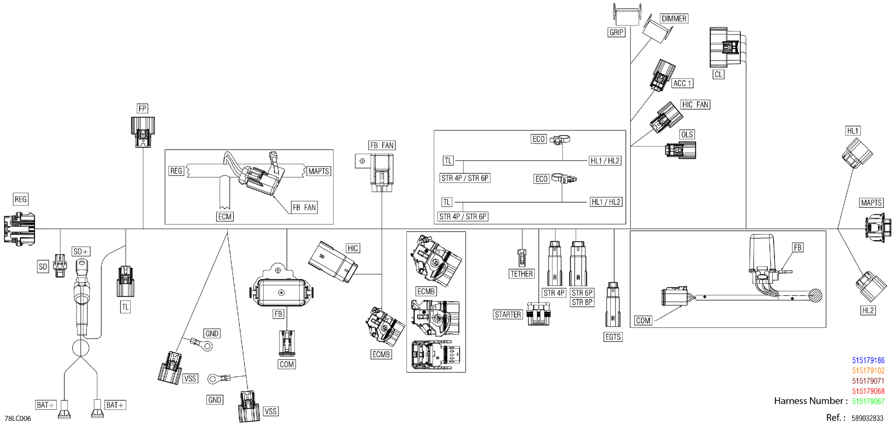 Electric - Main Harness - 515179401