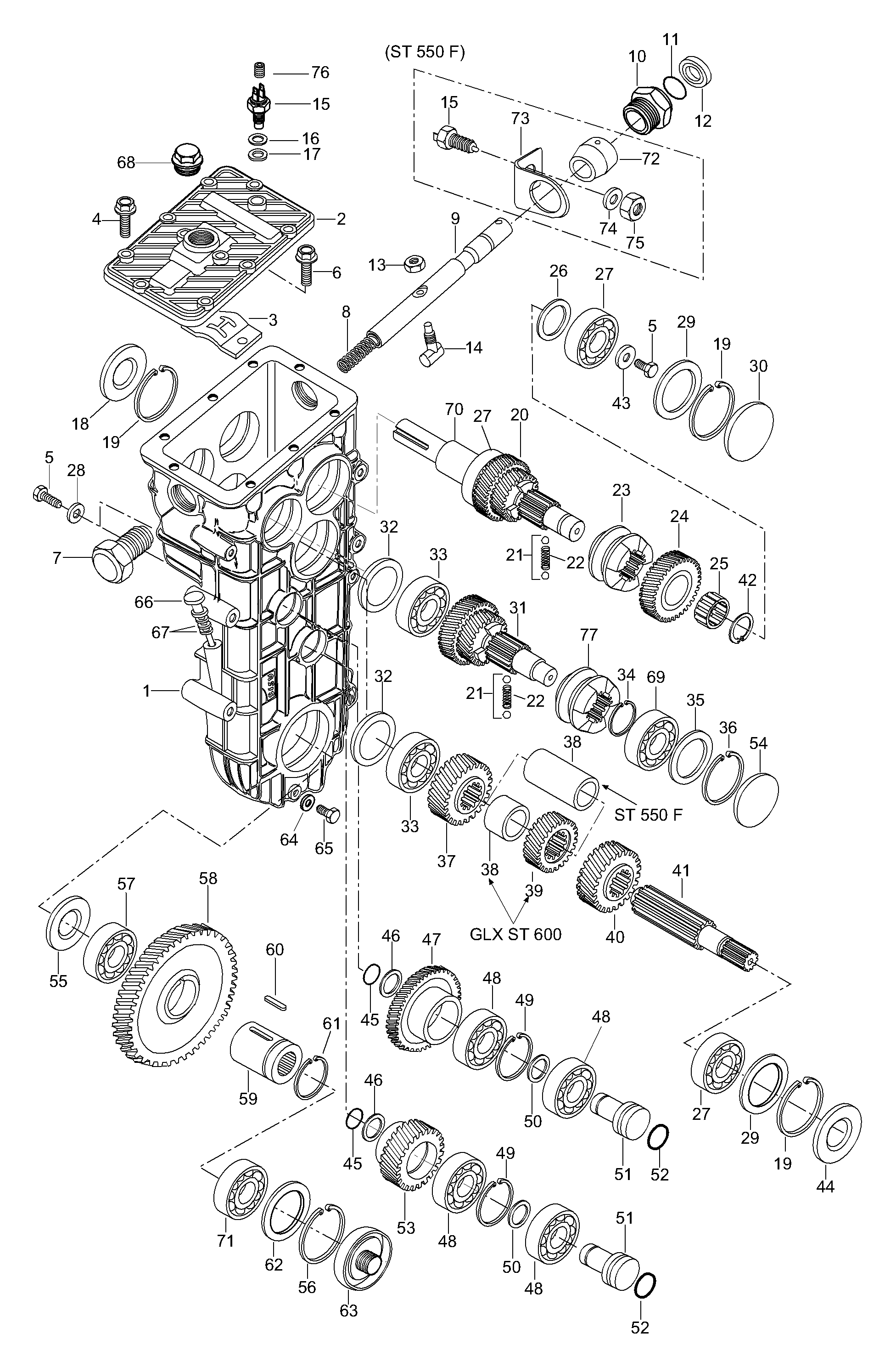 Схема узла: Gearbox