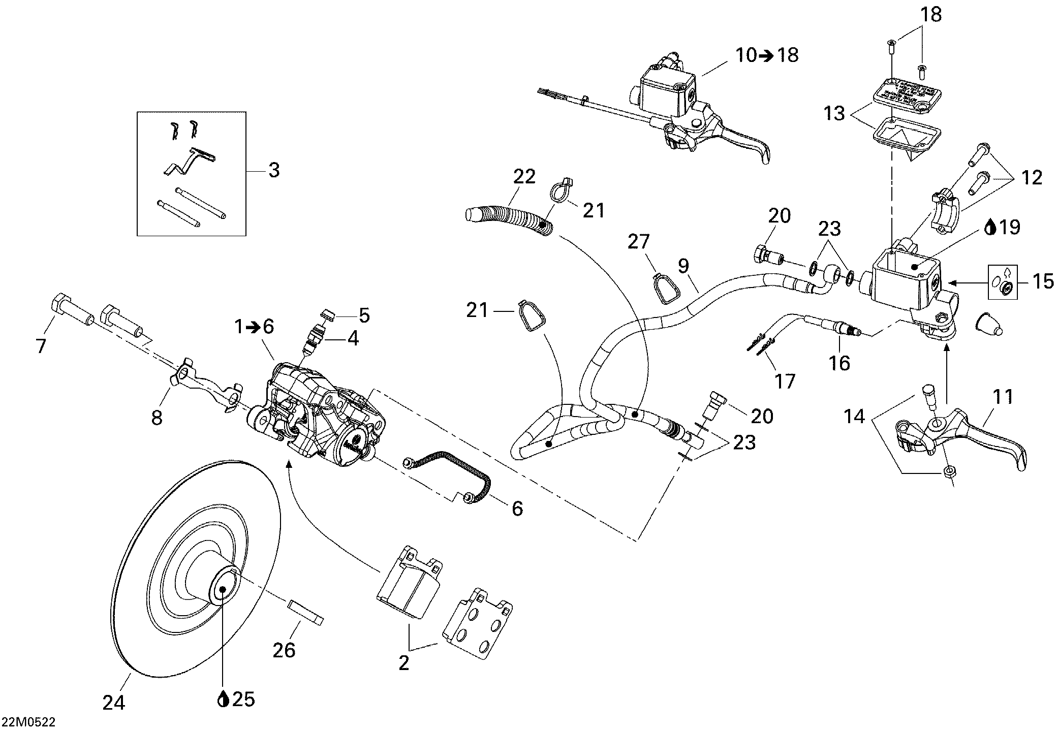 Схема узла: Hydraulic Brake