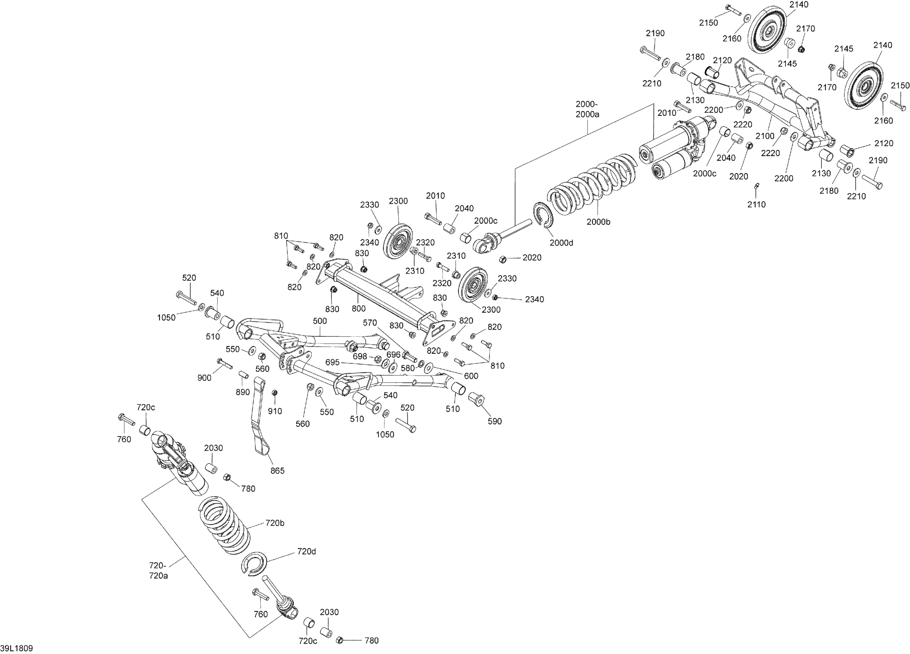Rear Suspension RAVE - 600HO E-TEC - RS
