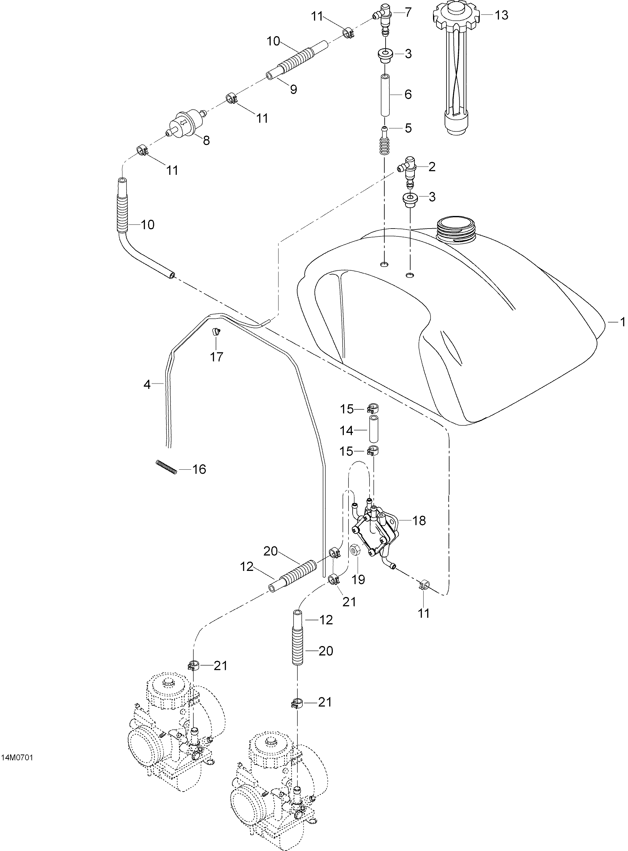 Схема узла: Fuel System 550F SUV