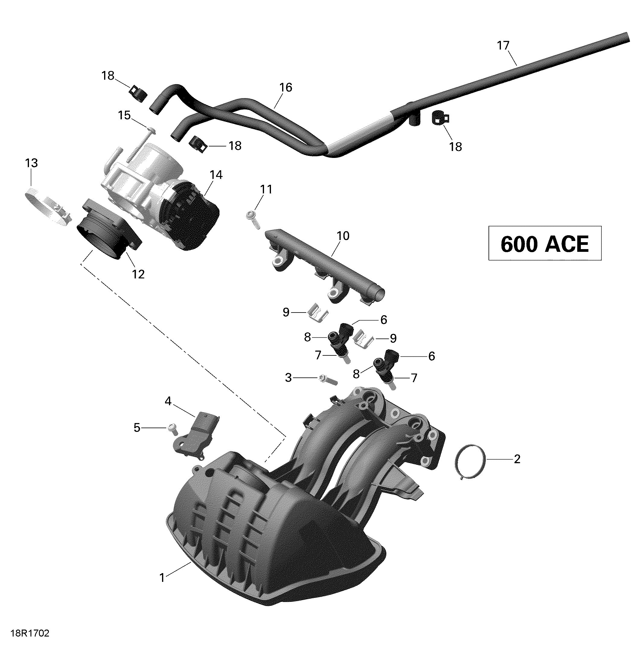 Air Intake Manifold And Throttle Body _18R1522