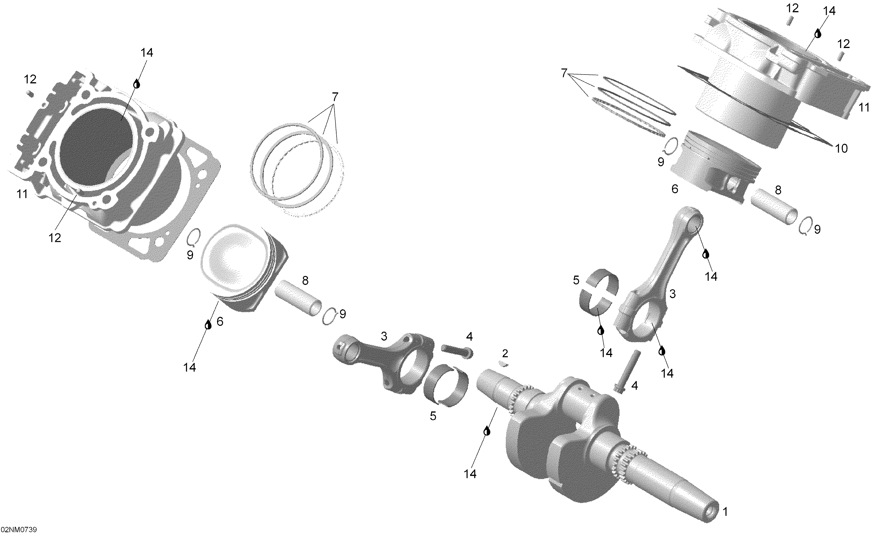 Схема узла: Crankshaft And Pistons