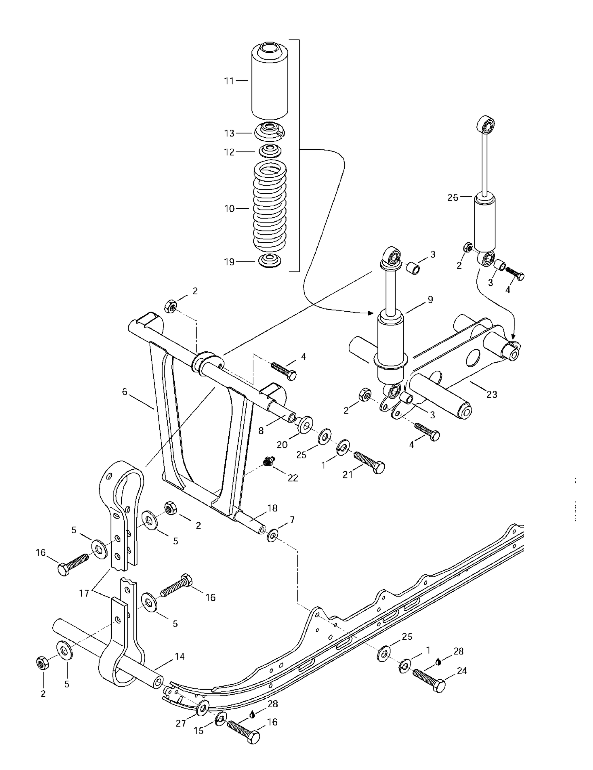 Схема узла: Front Arm, Rear Suspension