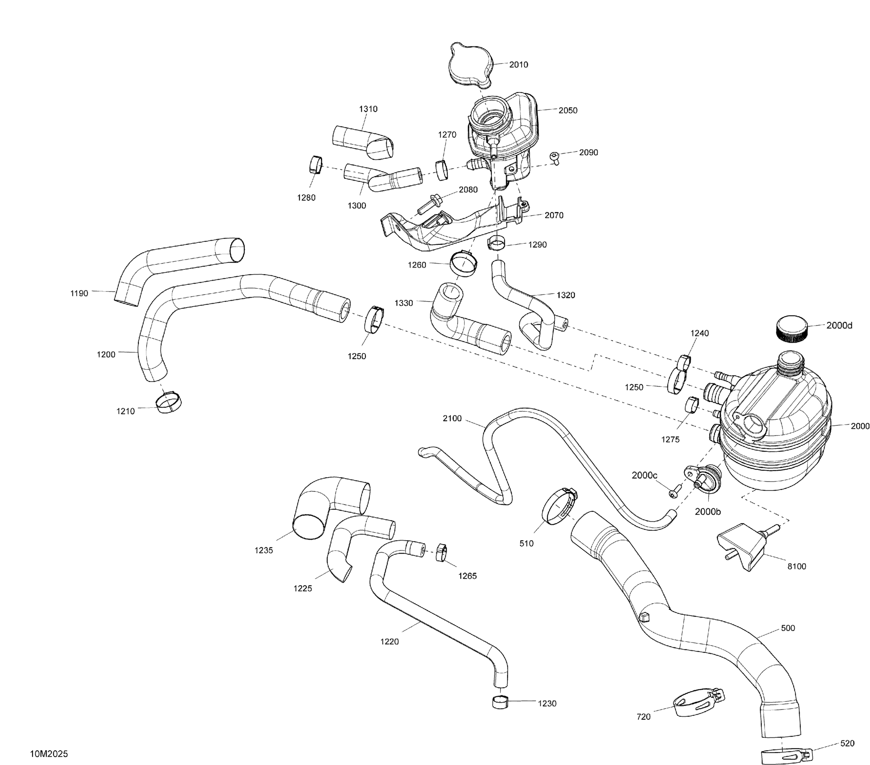 Схема узла: Engine - Cooling - 850 ETEC Turbo
