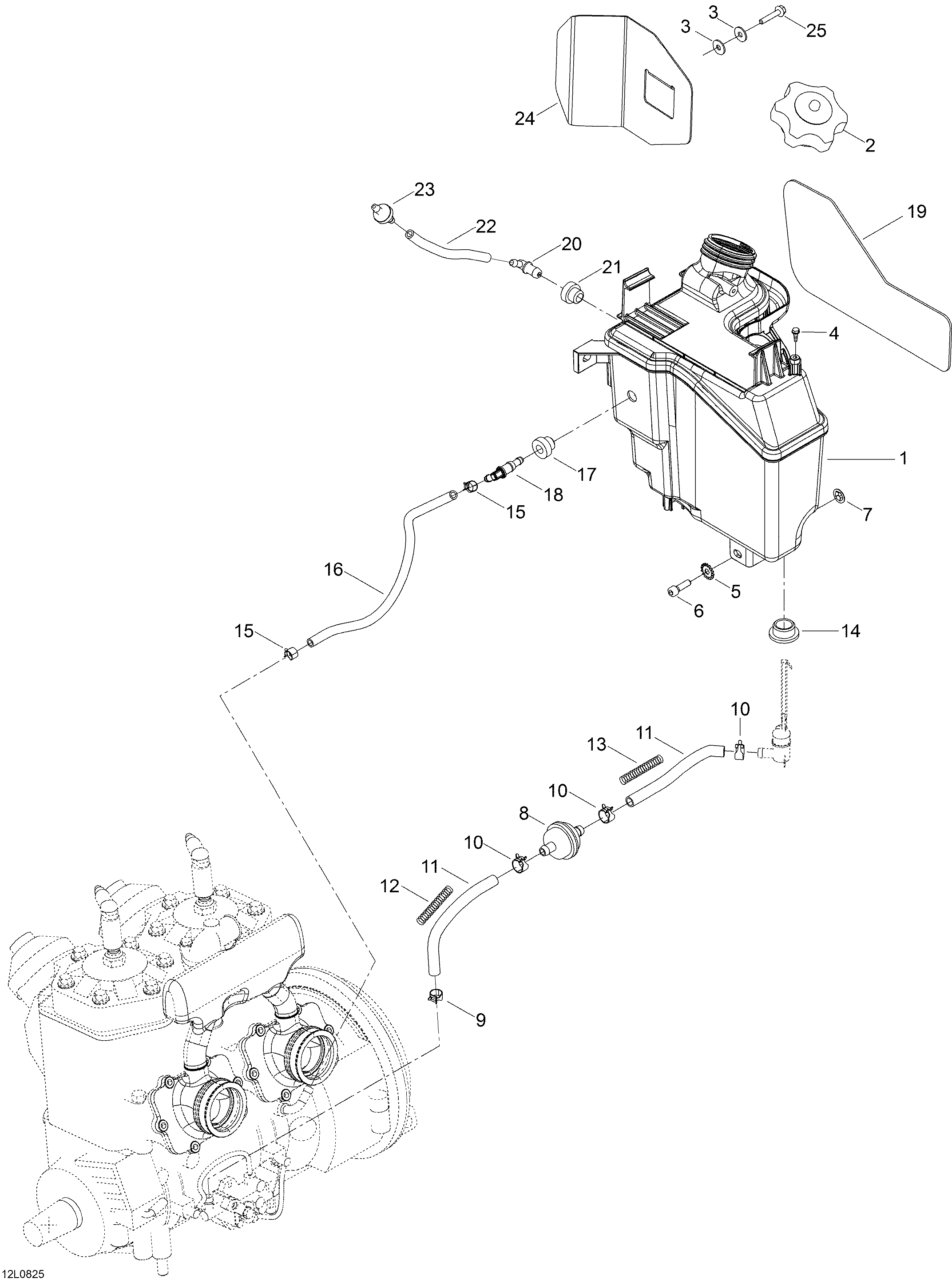 Схема узла: Oil Tank And Support