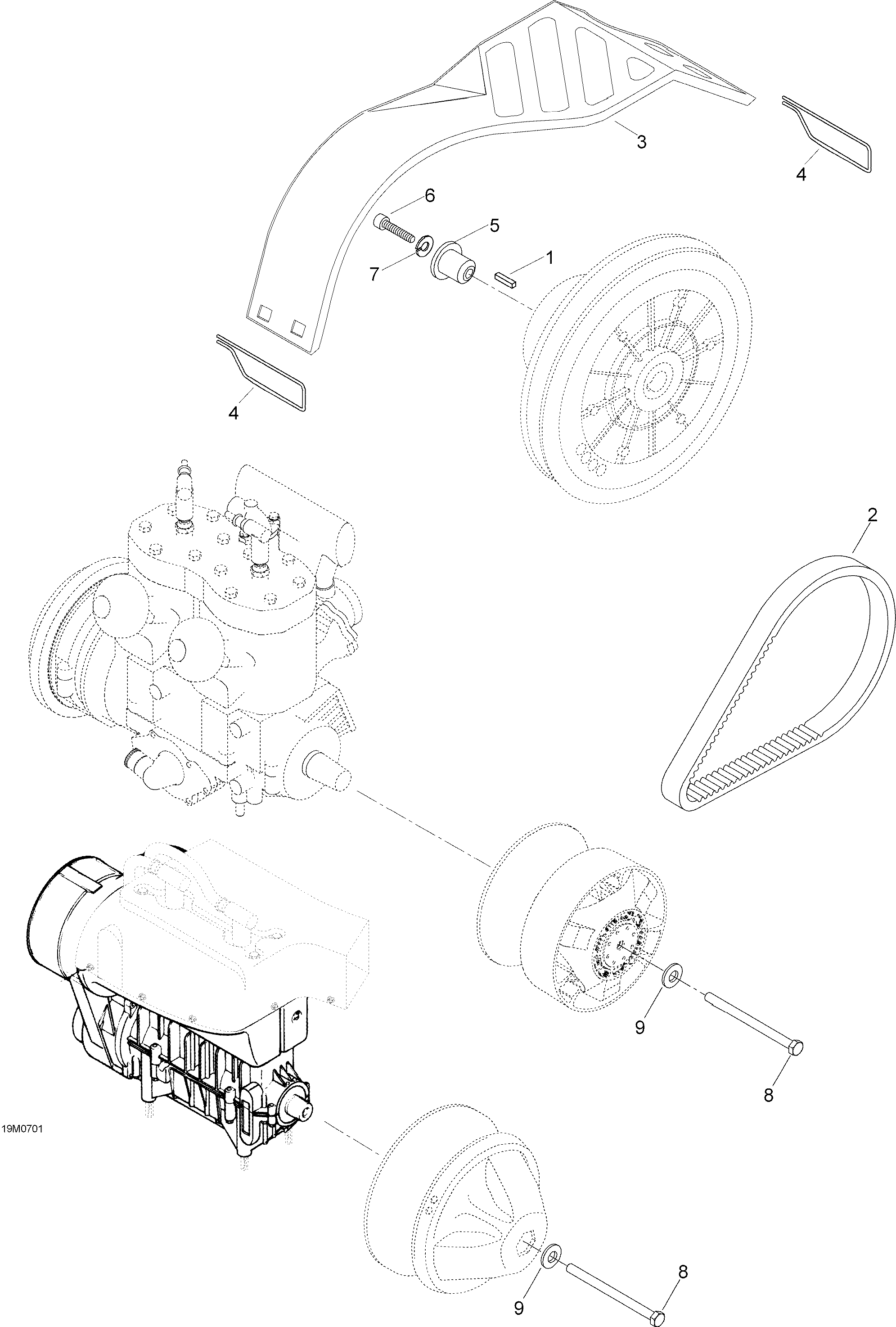 Схема узла: Pulley System , 550F SUV