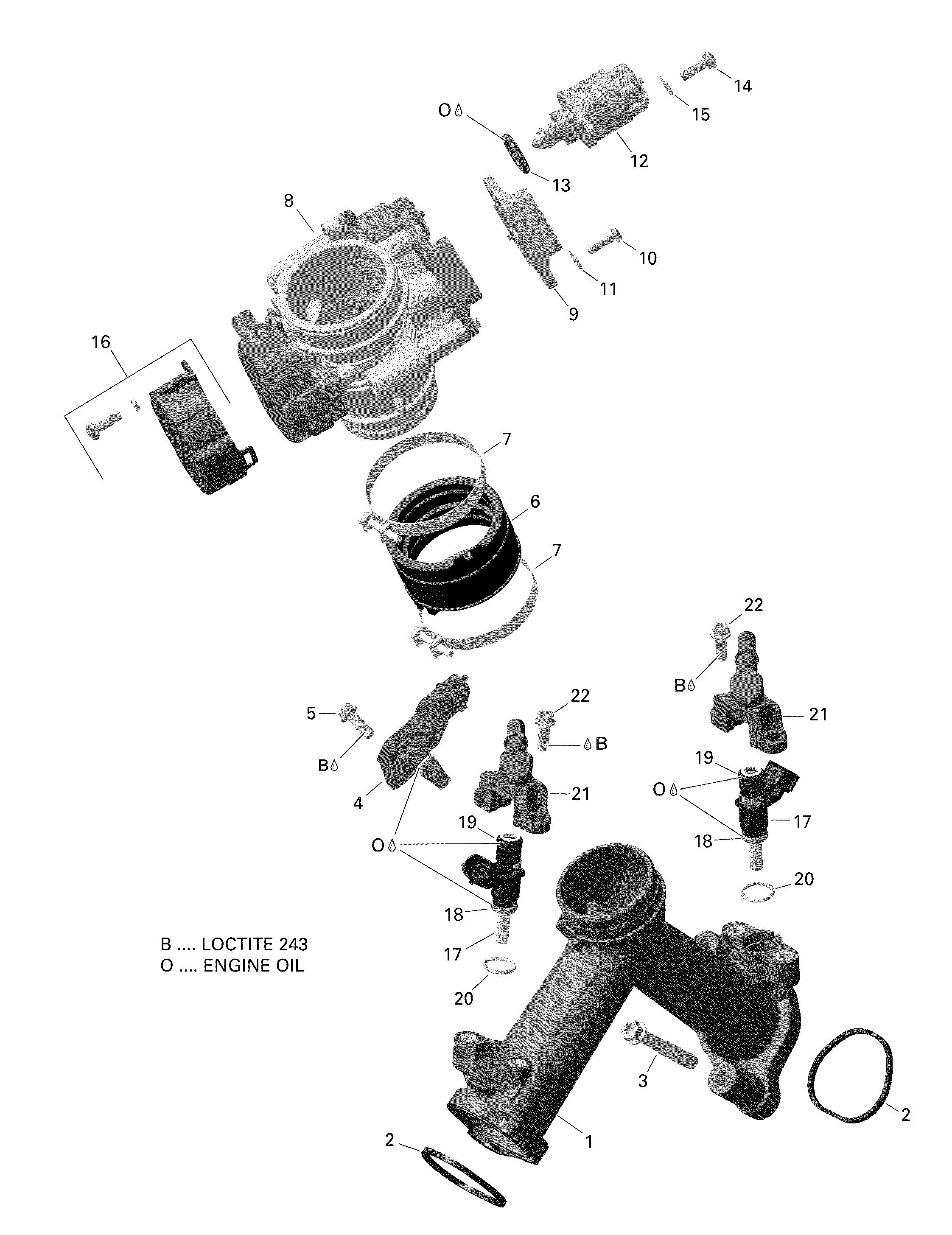 ROTAX - Air Intake Manifold And Throttle Body