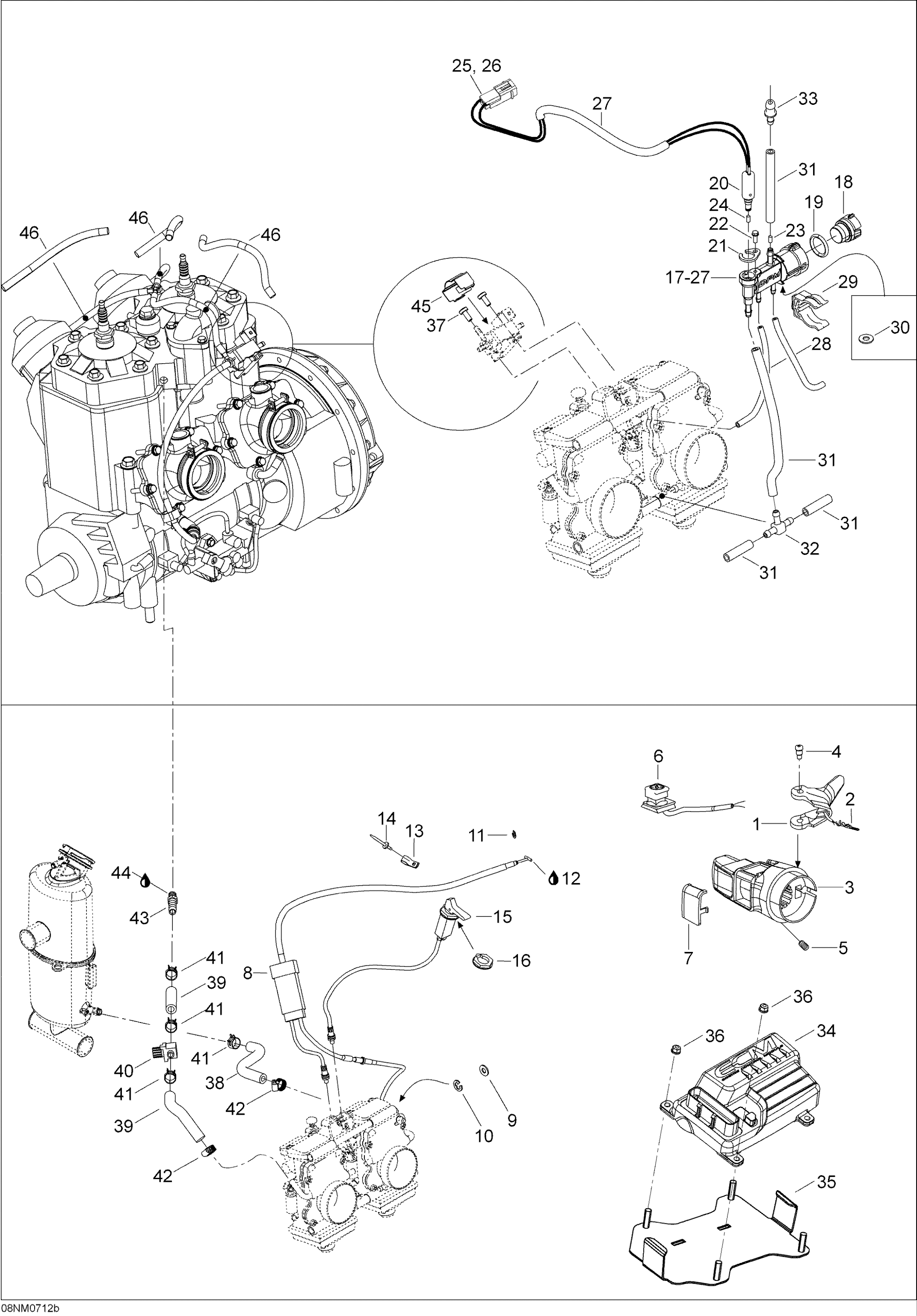 Throttle Handle And ECM
