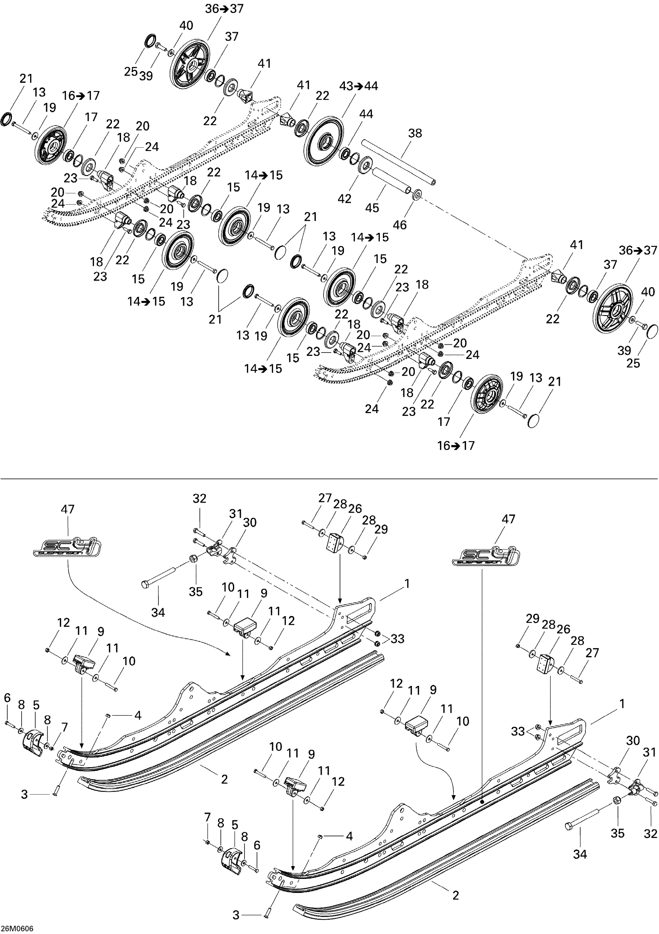 Схема узла: Rear Suspension 500