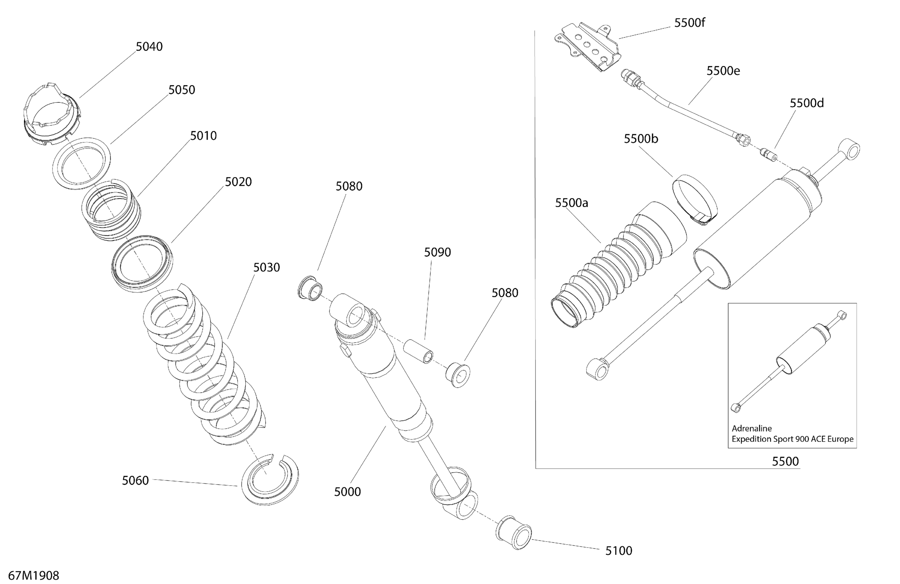 Rear Suspension Shocks	Renegade - Package Enduro