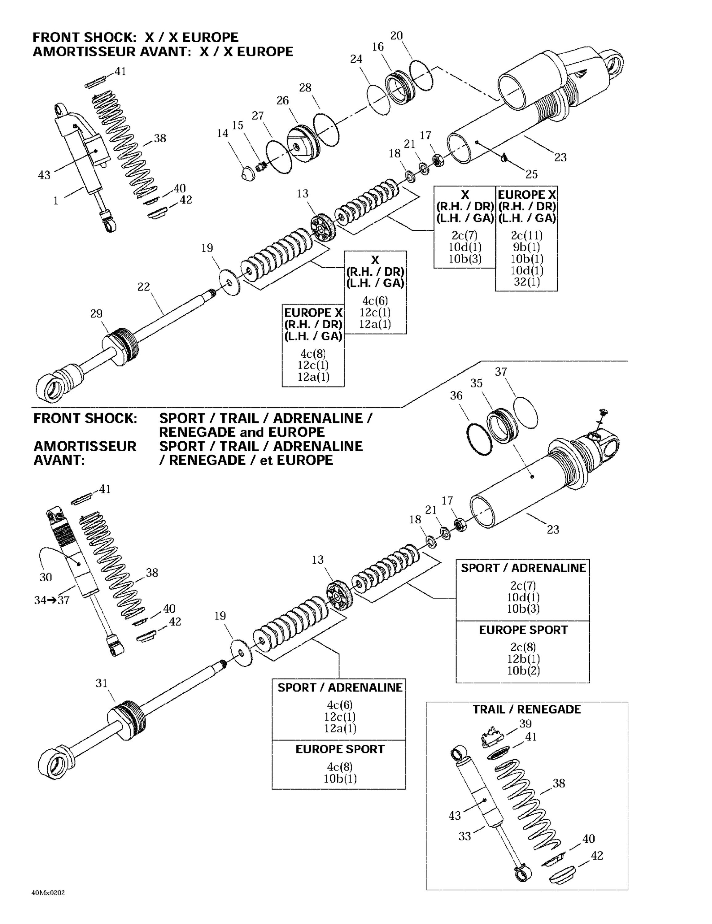 Схема узла: Front Take Apart Shocks