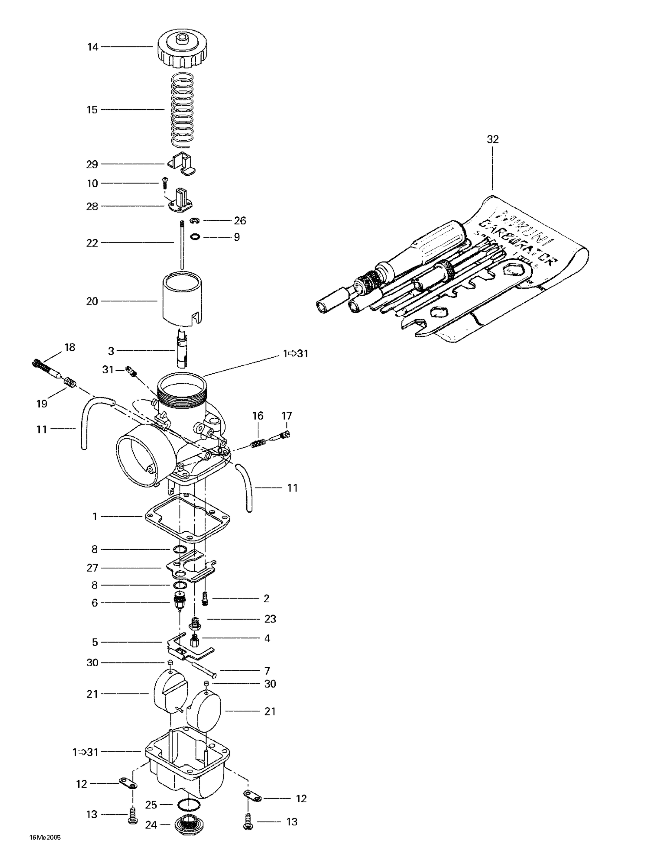 Схема узла: Carburetors