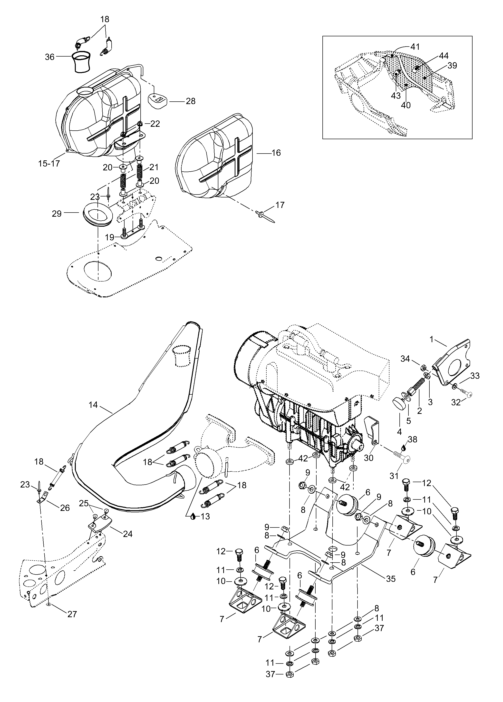 Engine Mount Plate/Muffler