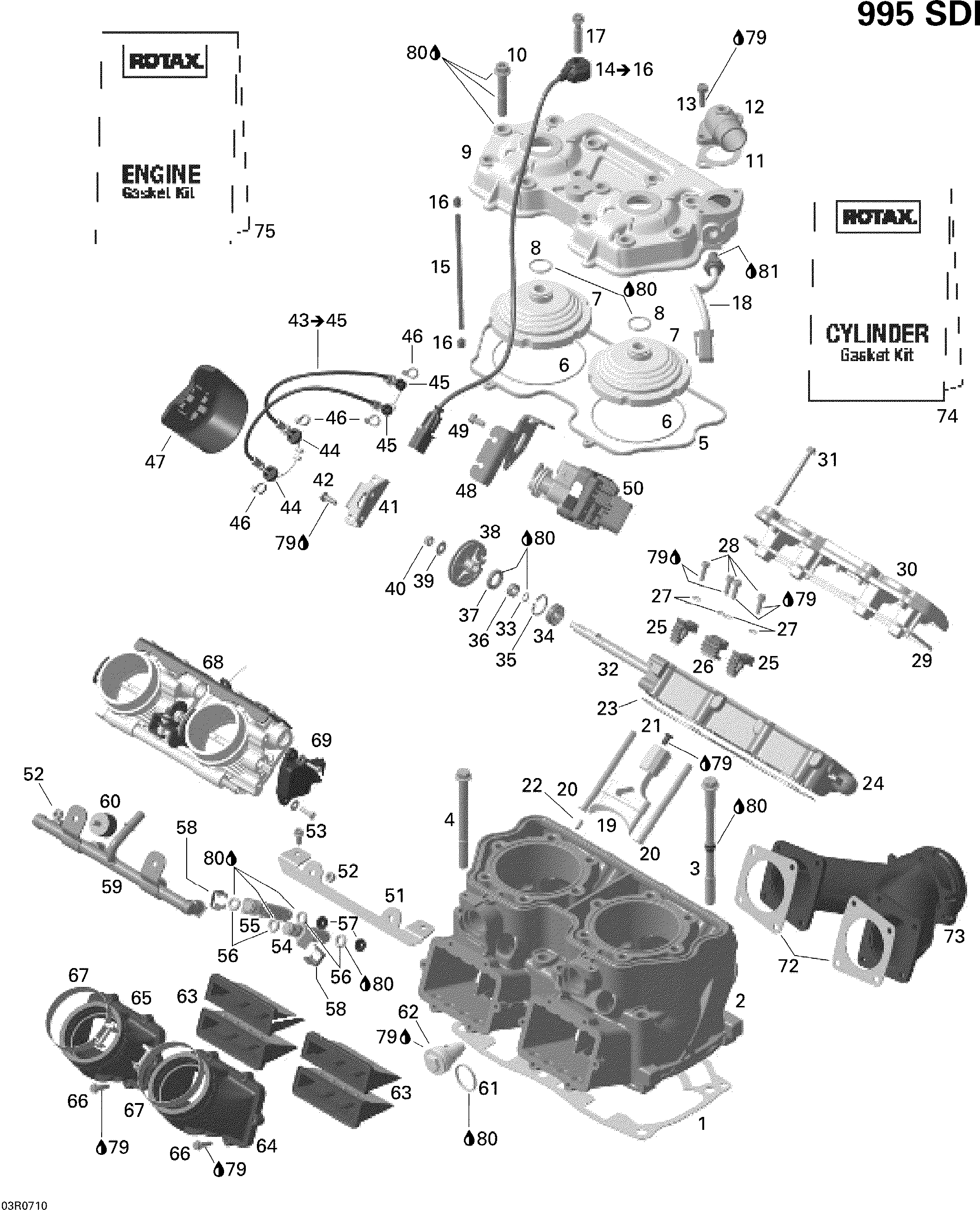 Схема узла: Cylinder and Cylinder Head, HM C/U, HMX