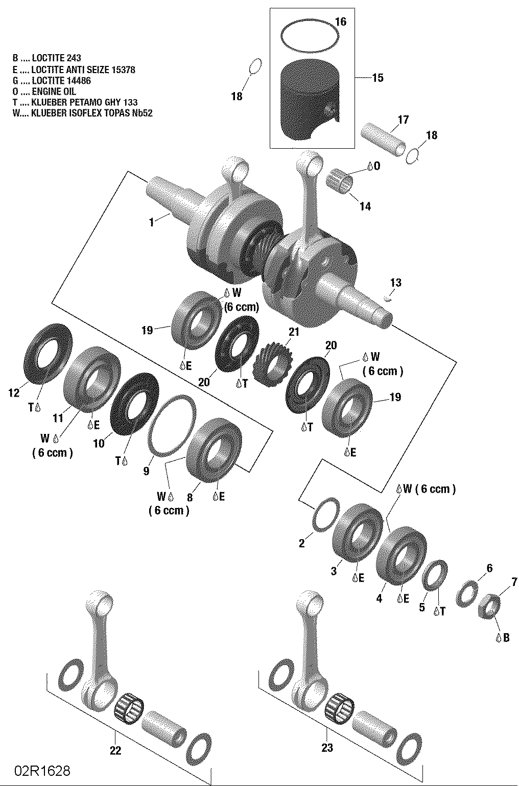 Схема узла: Crankshaft and Pistons