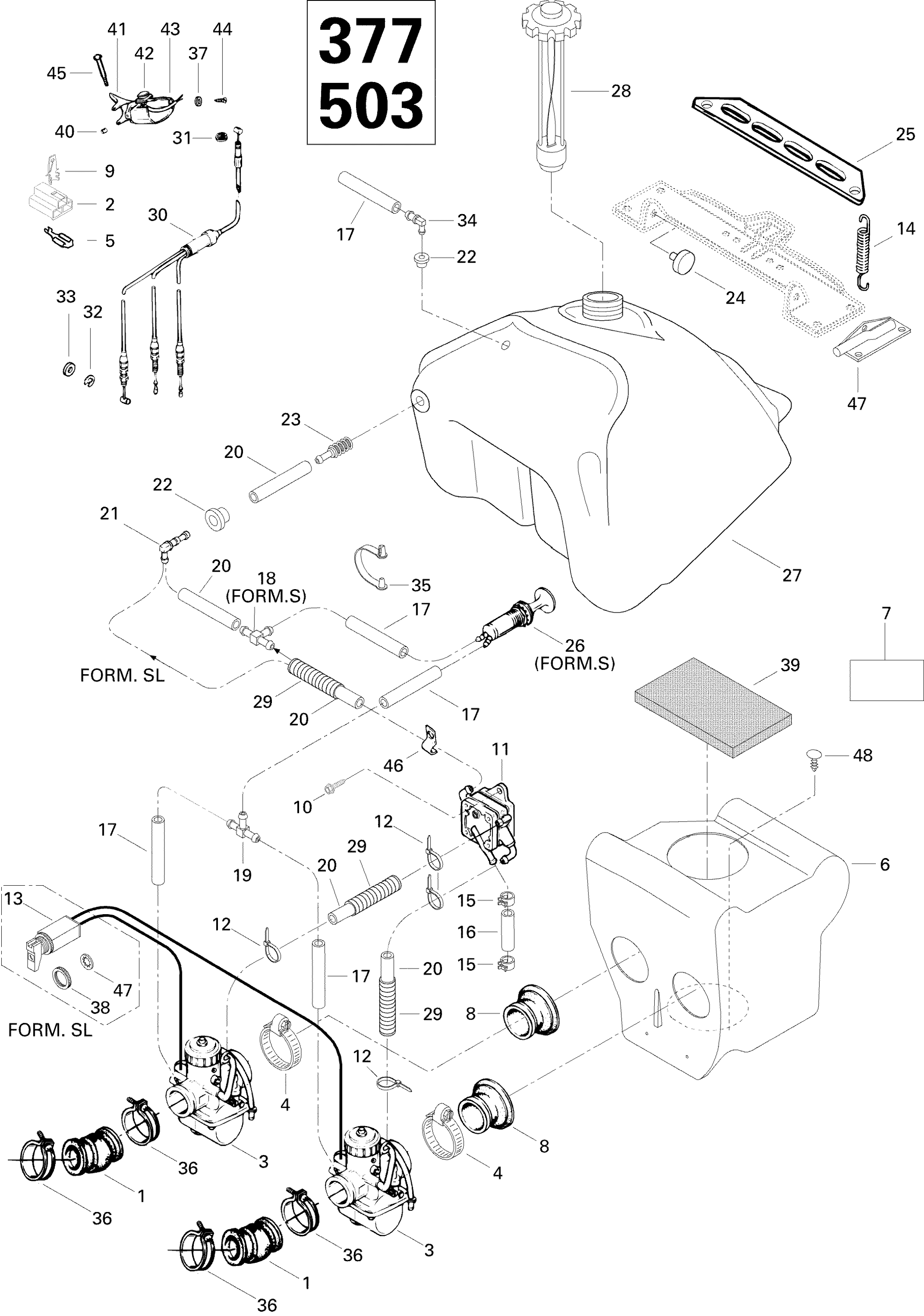 Схема узла: Fuel System Formula SL
