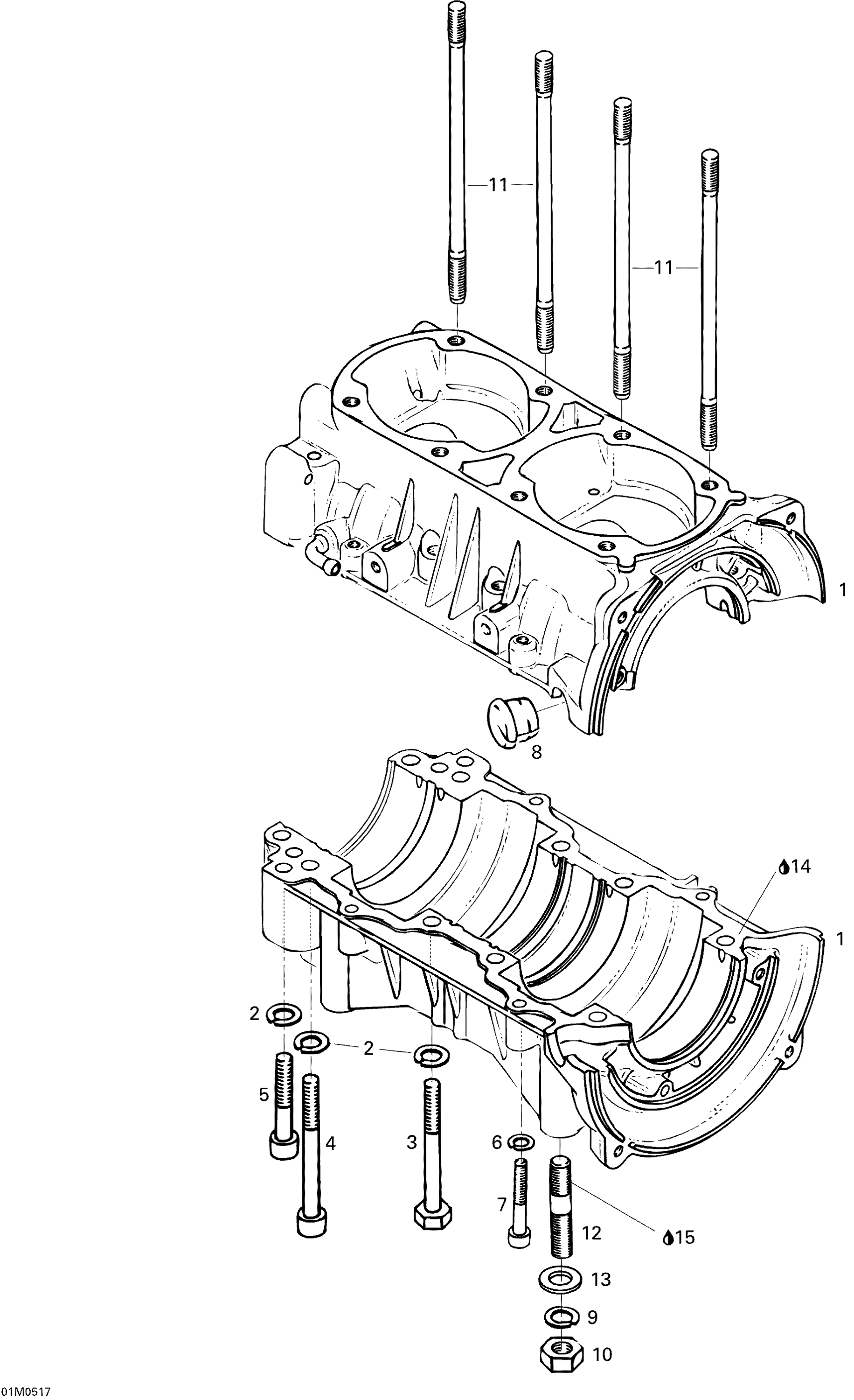 Схема узла: Crankcase