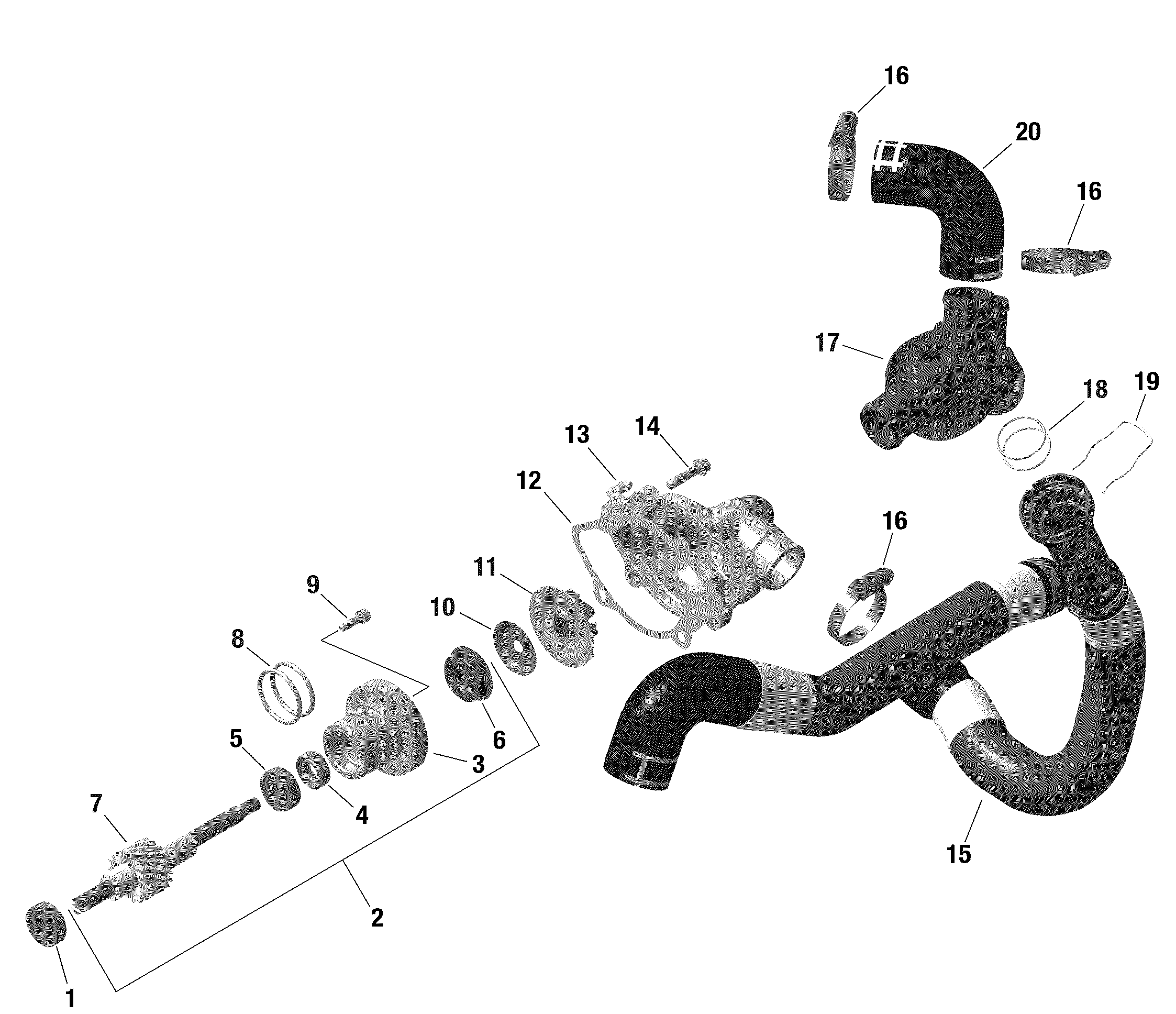 Схема узла: Engine - Cooling -  598 RS