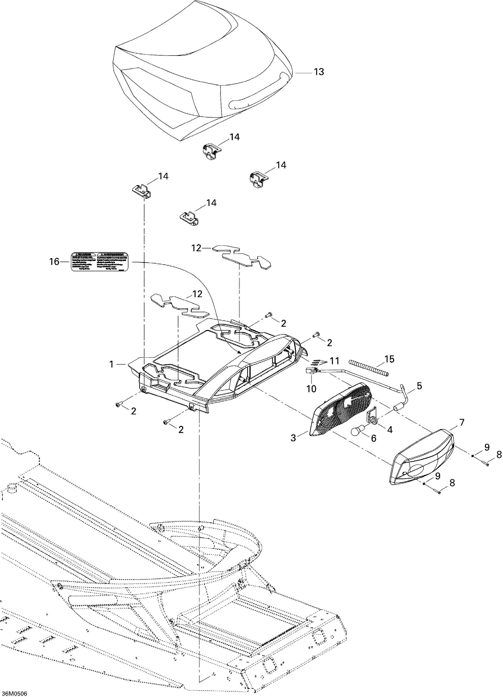 Схема узла: Luggage Rack 600HO