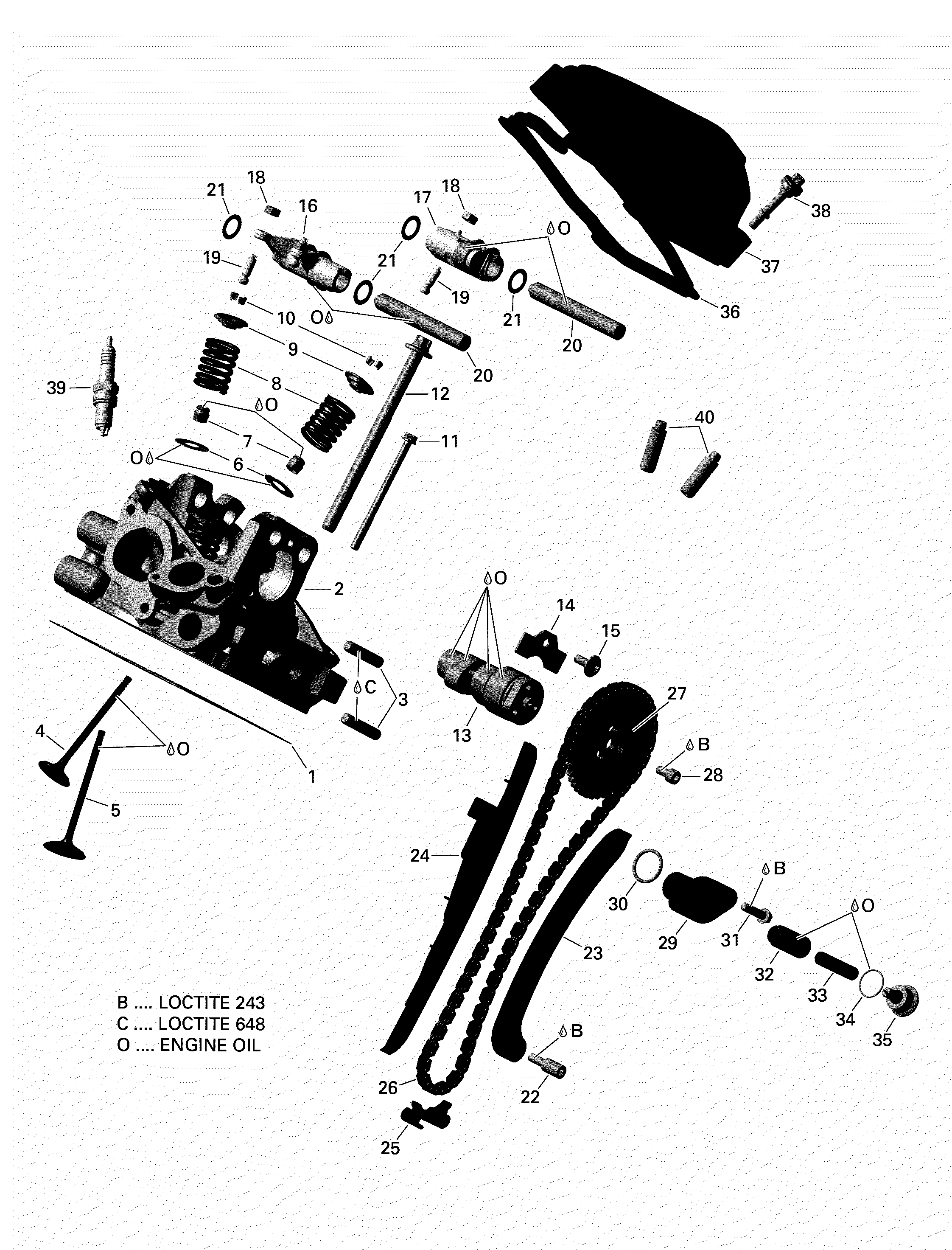 ROTAX - Cylinder Head, Rear