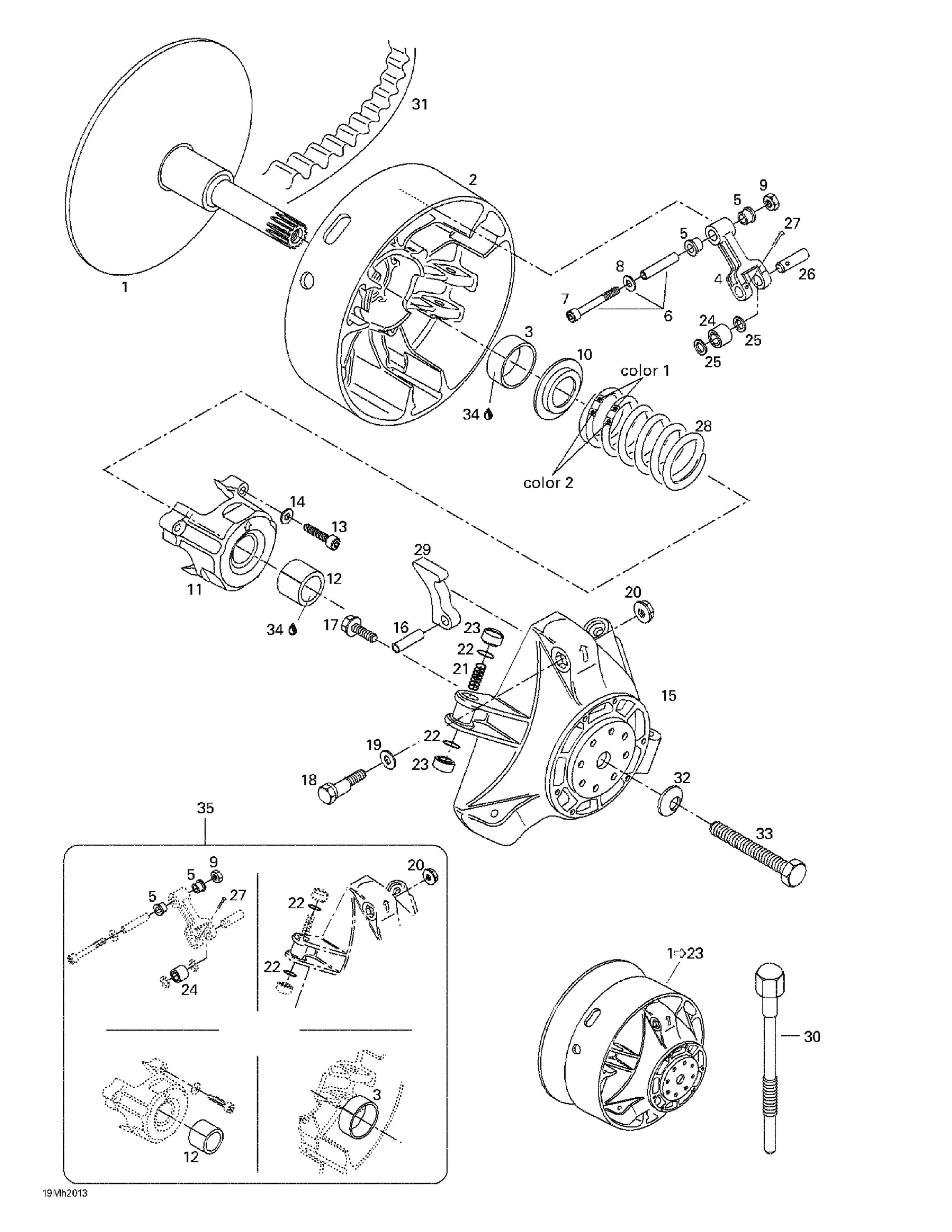 Схема узла: Drive Pulley