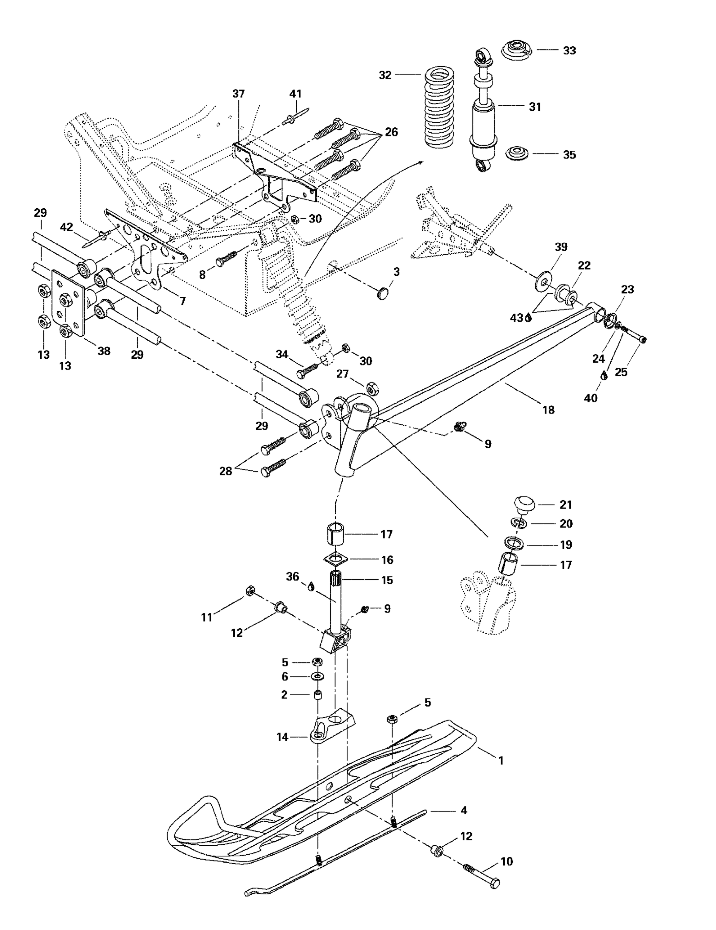 Front Suspension And Ski